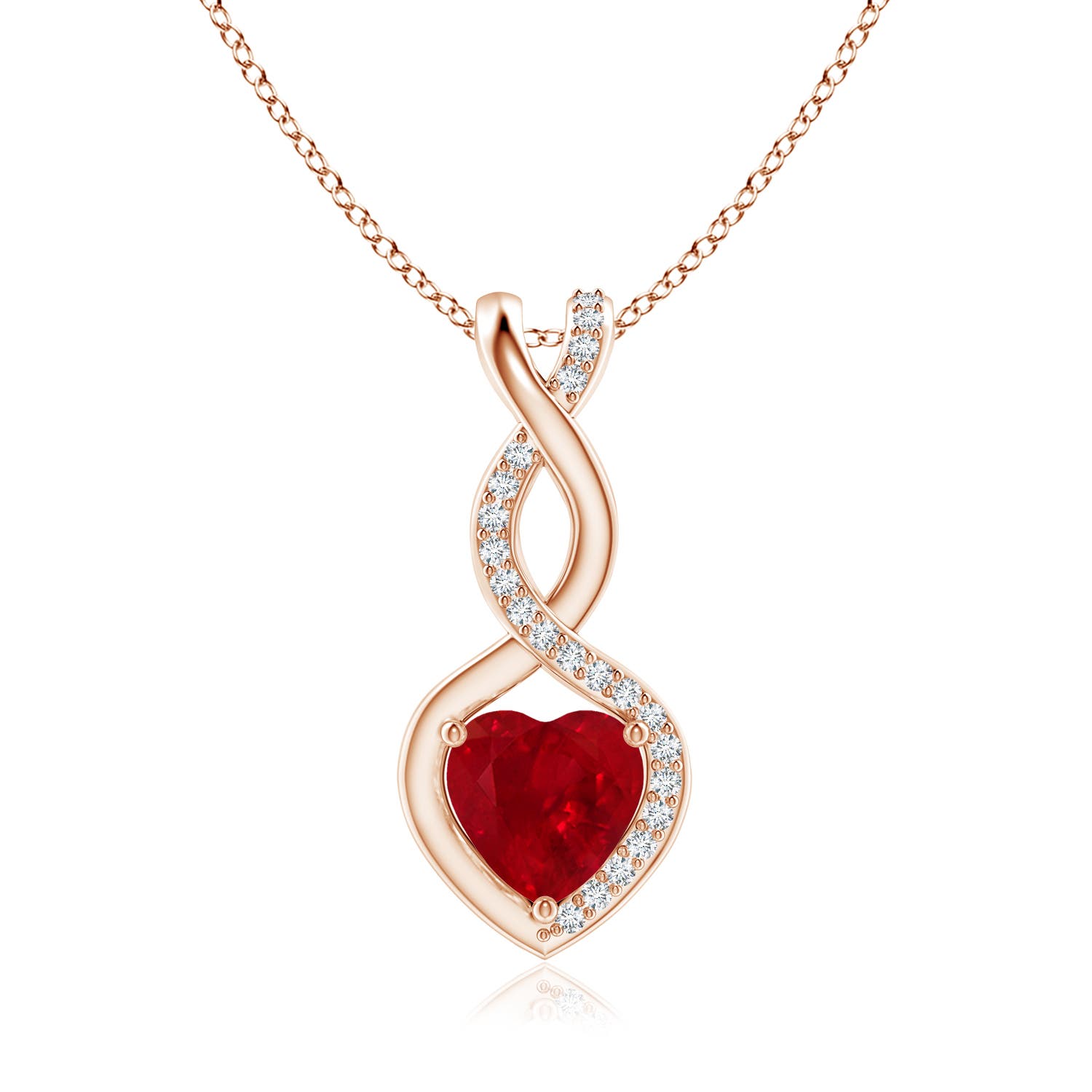 AAA - Ruby / 0.88 CT / 14 KT Rose Gold