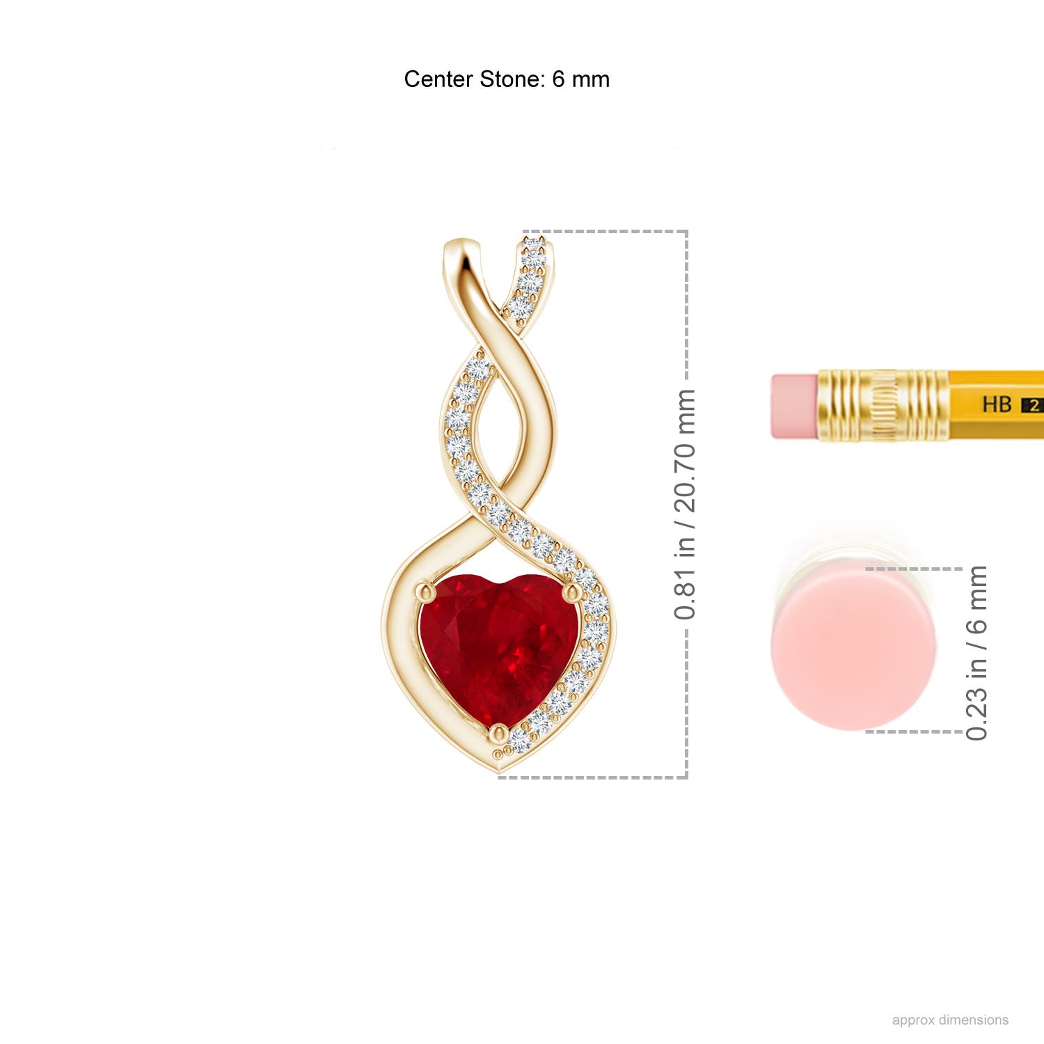 AAA - Ruby / 0.88 CT / 14 KT Yellow Gold