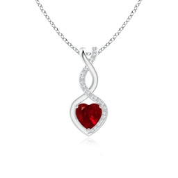 Fashion Platinum Ruby Necklaces & Pendants