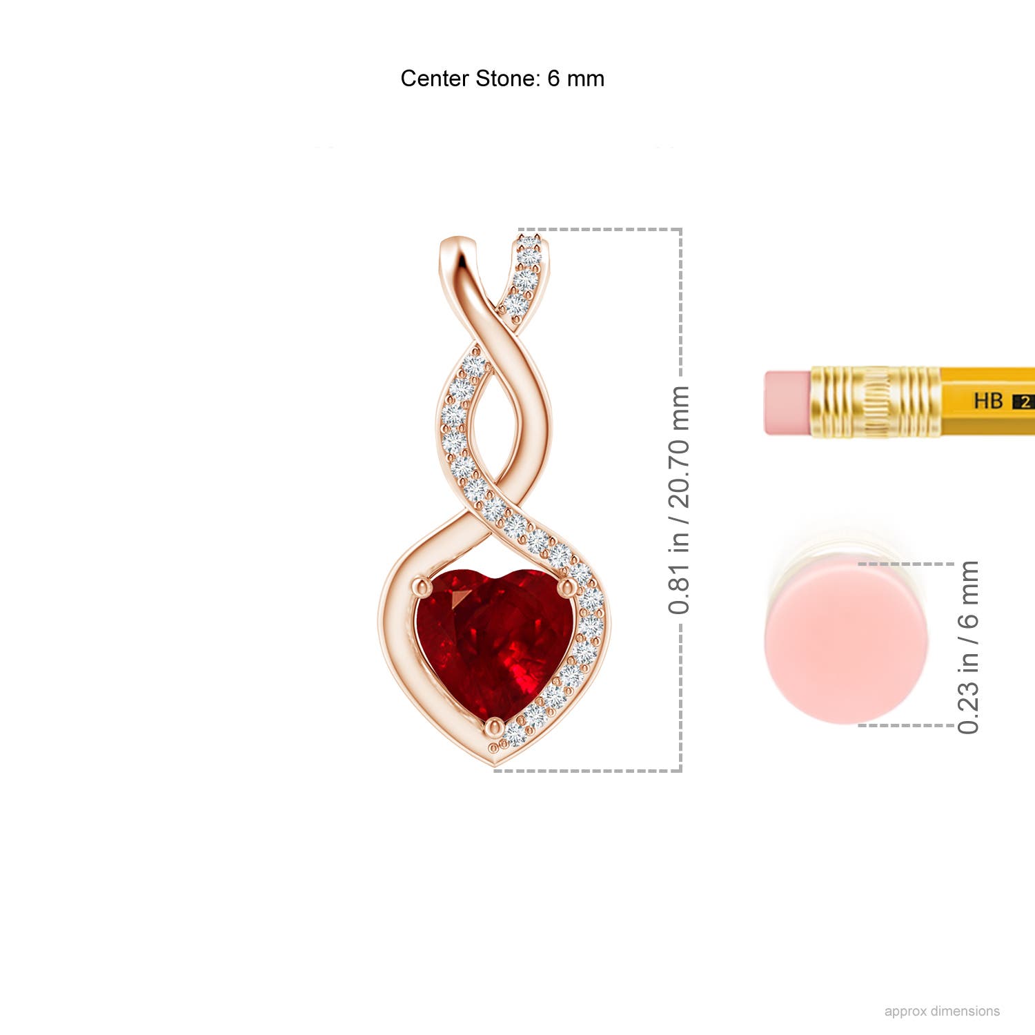 AAAA - Ruby / 0.88 CT / 14 KT Rose Gold