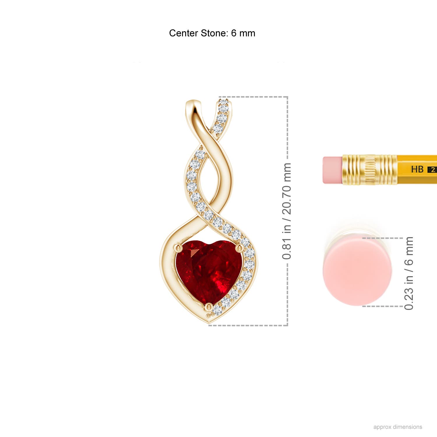 AAAA - Ruby / 0.88 CT / 14 KT Yellow Gold