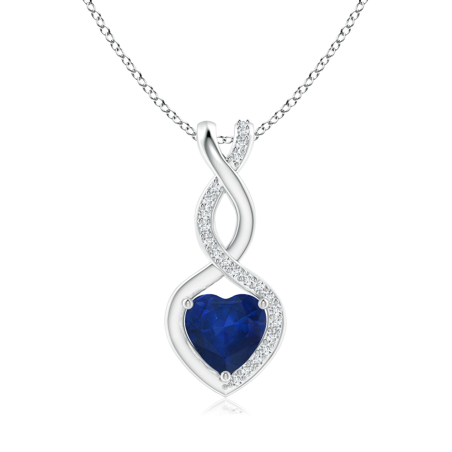 AA - Blue Sapphire / 0.94 CT / 14 KT White Gold