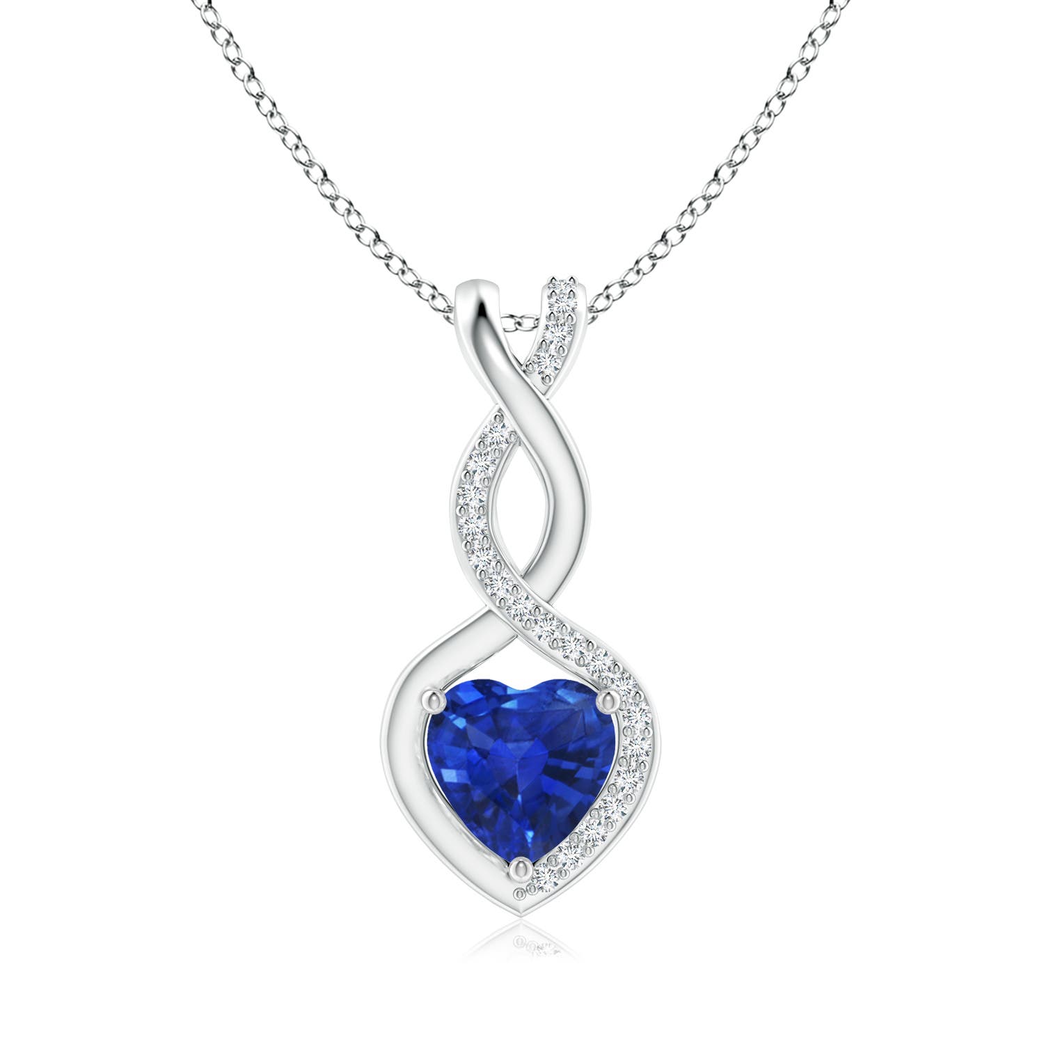 AAA - Blue Sapphire / 0.94 CT / 14 KT White Gold