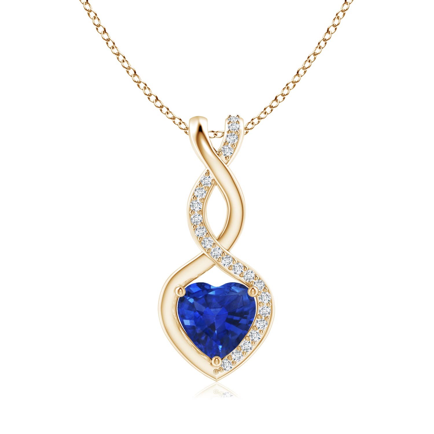 AAA - Blue Sapphire / 0.94 CT / 14 KT Yellow Gold