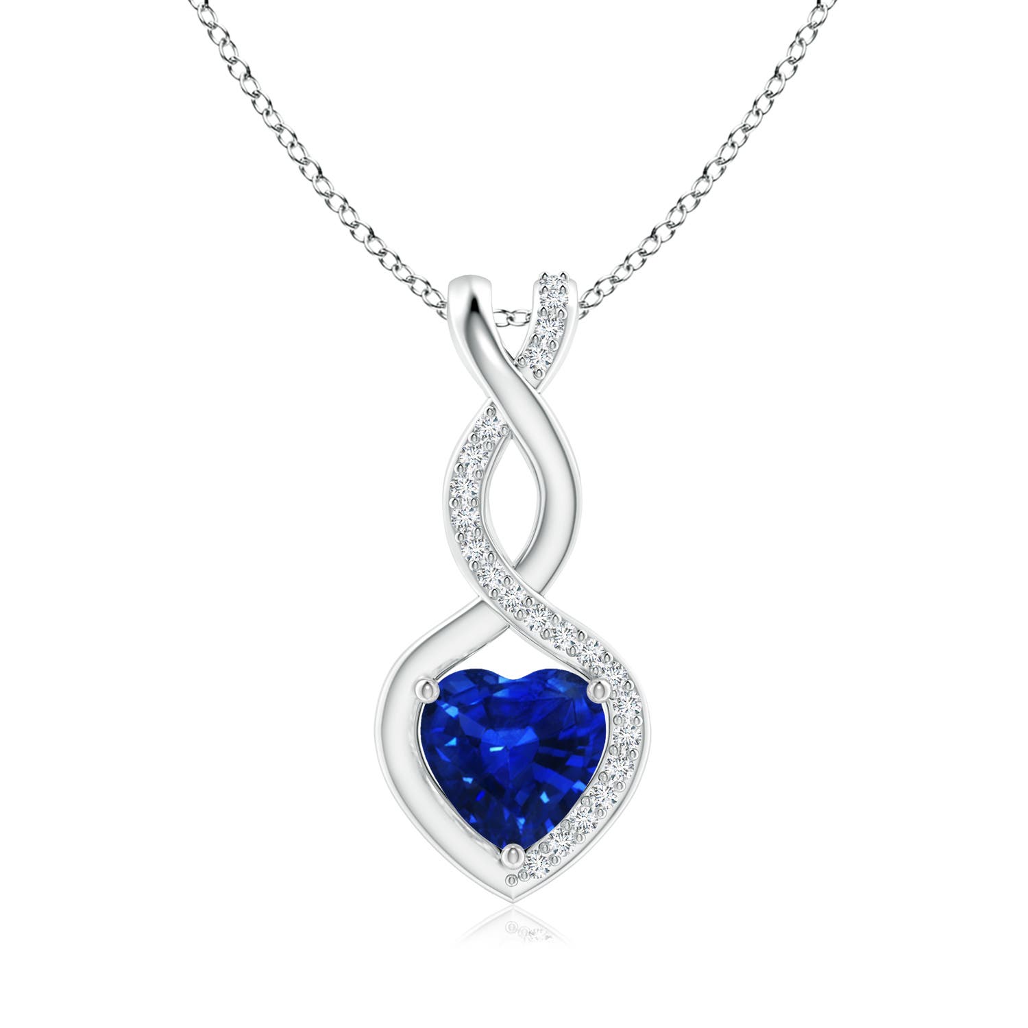 AAAA - Blue Sapphire / 0.94 CT / 14 KT White Gold