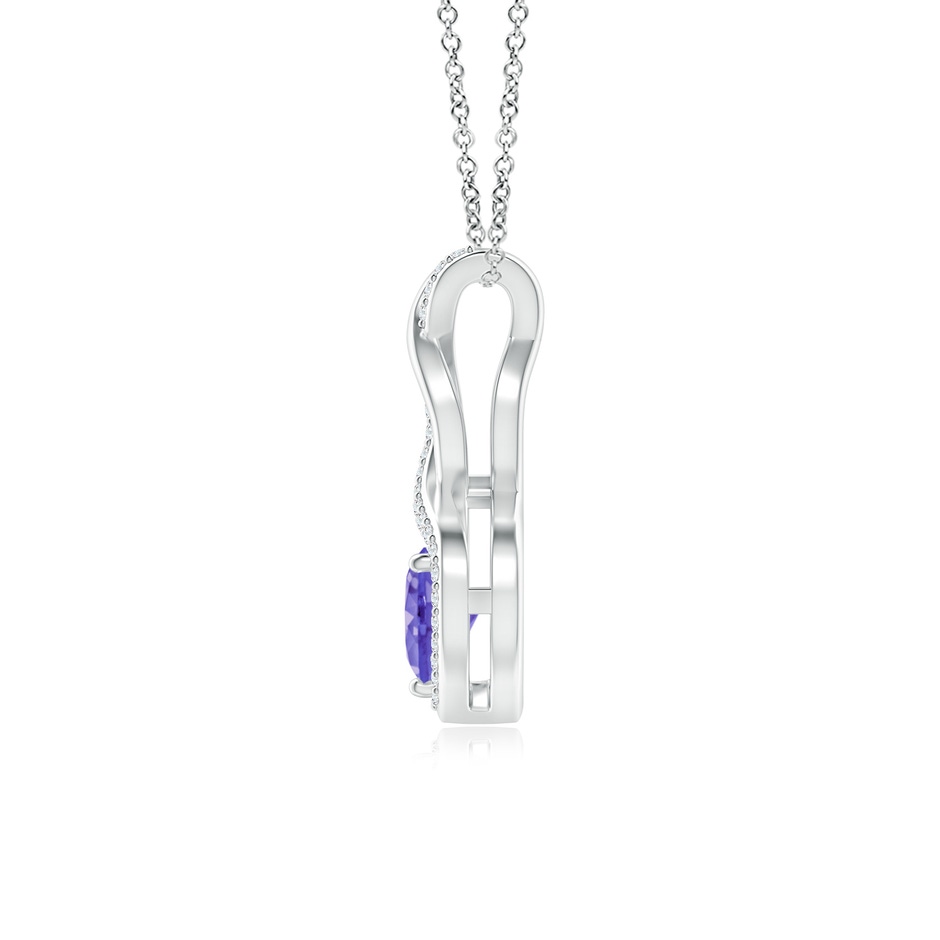 6mm AA Heart-Shaped Tanzanite Infinity Pendant with Diamond Accents in P950 Platinum side 199