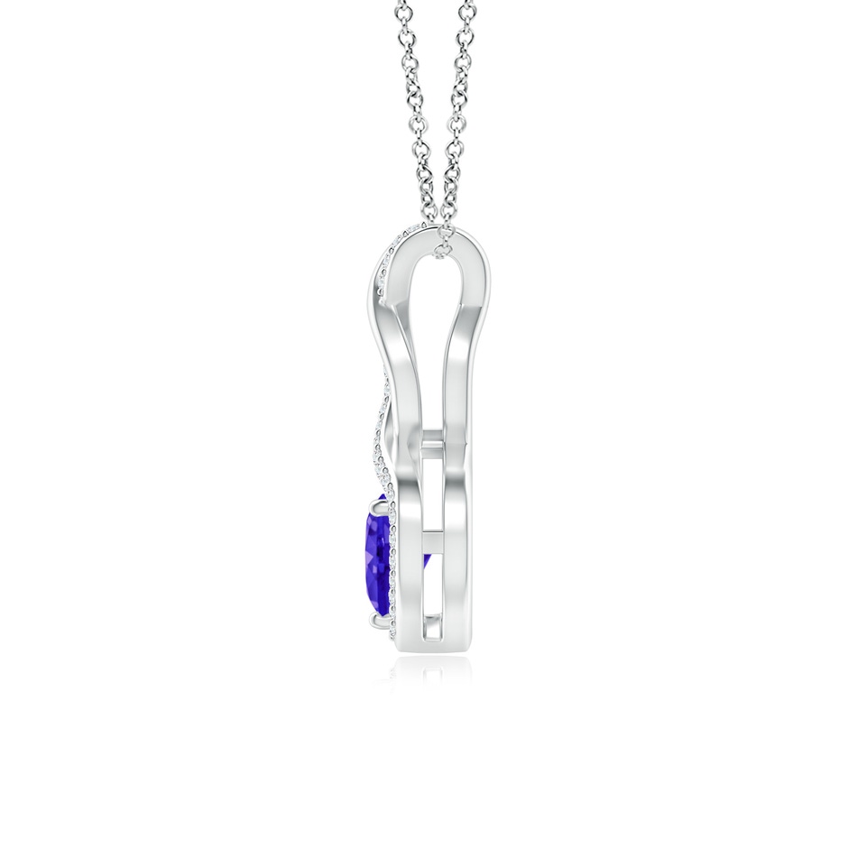 6mm AAAA Heart-Shaped Tanzanite Infinity Pendant with Diamond Accents in P950 Platinum side 199