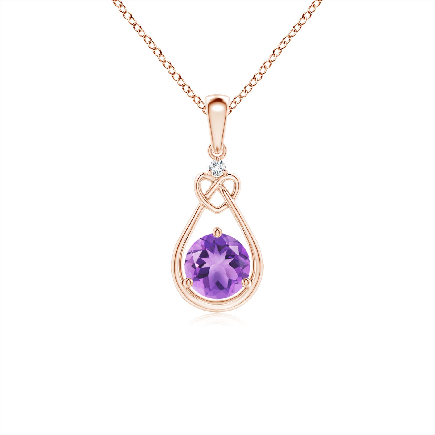 A - Amethyst / 0.46 CT / 14 KT Rose Gold