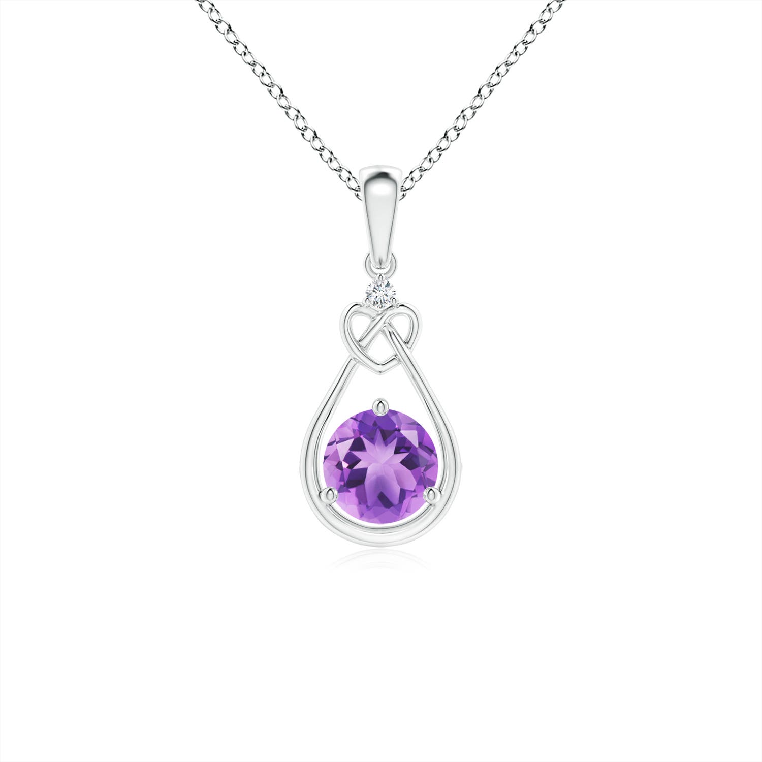 A - Amethyst / 0.46 CT / 14 KT White Gold