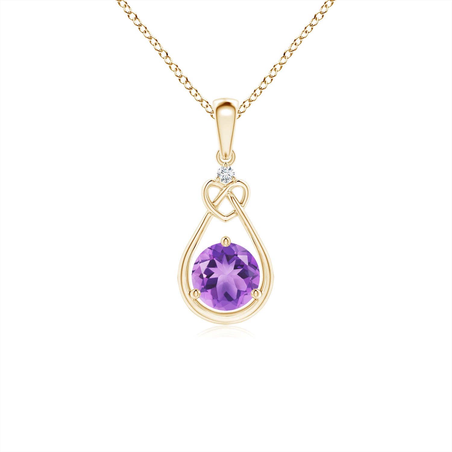 A - Amethyst / 0.46 CT / 14 KT Yellow Gold