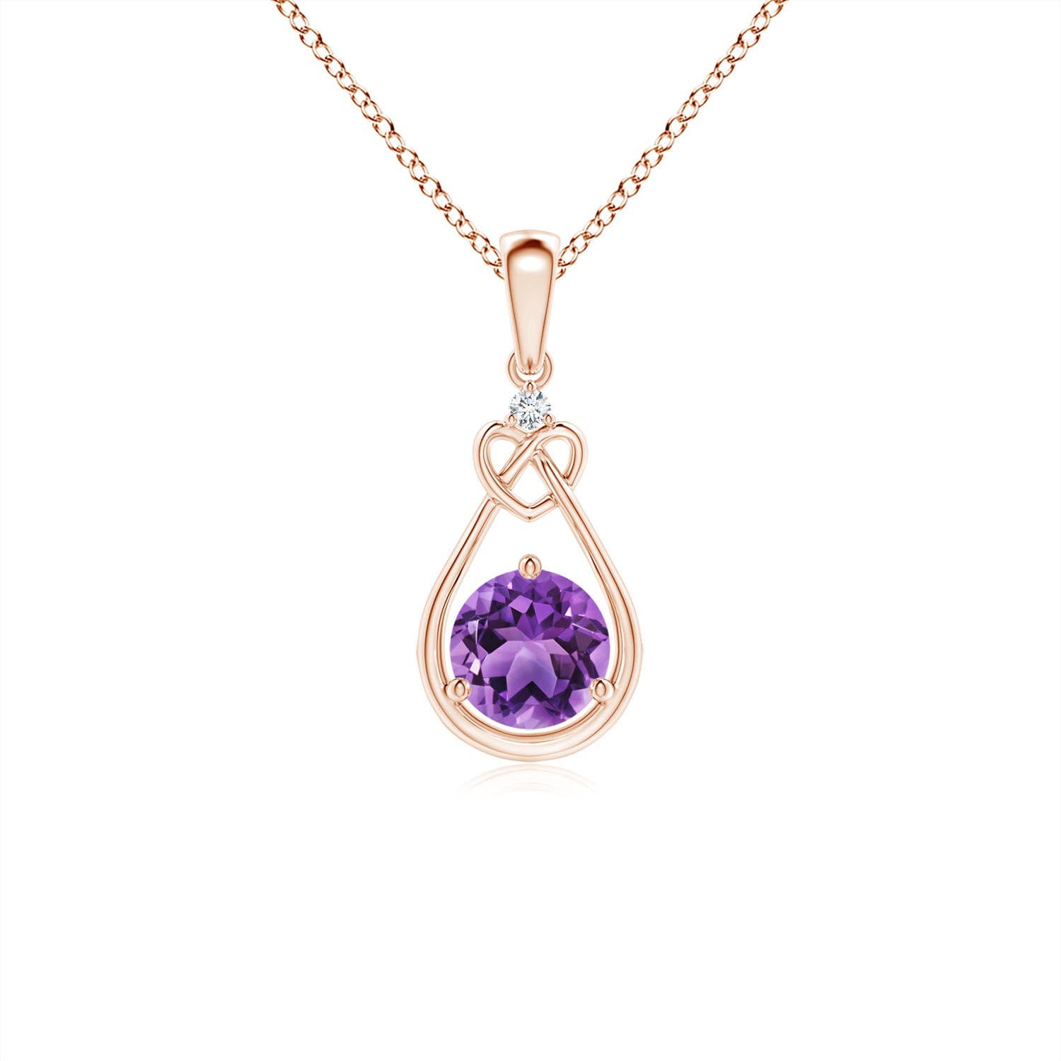 AA - Amethyst / 0.46 CT / 14 KT Rose Gold