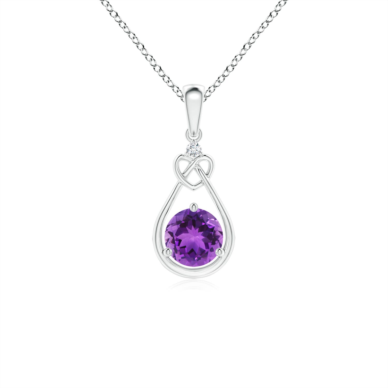 AAA - Amethyst / 0.46 CT / 14 KT White Gold