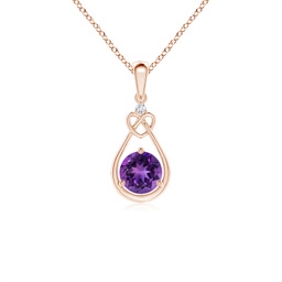 Dangle Rose Gold Amethyst Necklaces and Pendants