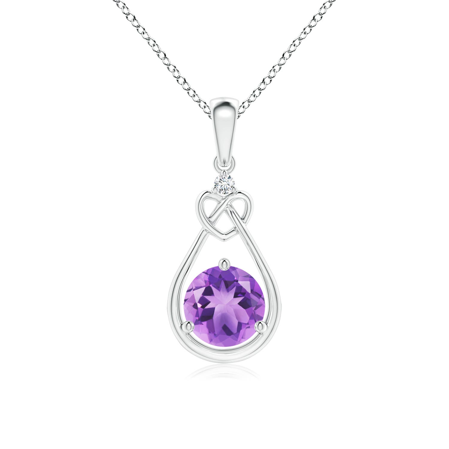 A - Amethyst / 0.81 CT / 14 KT White Gold