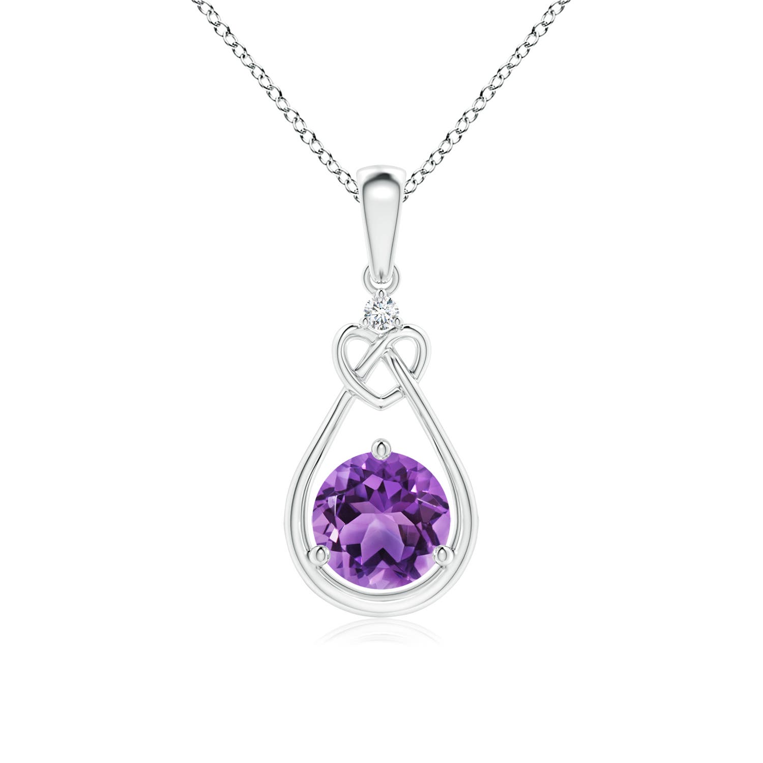 AA - Amethyst / 0.81 CT / 14 KT White Gold