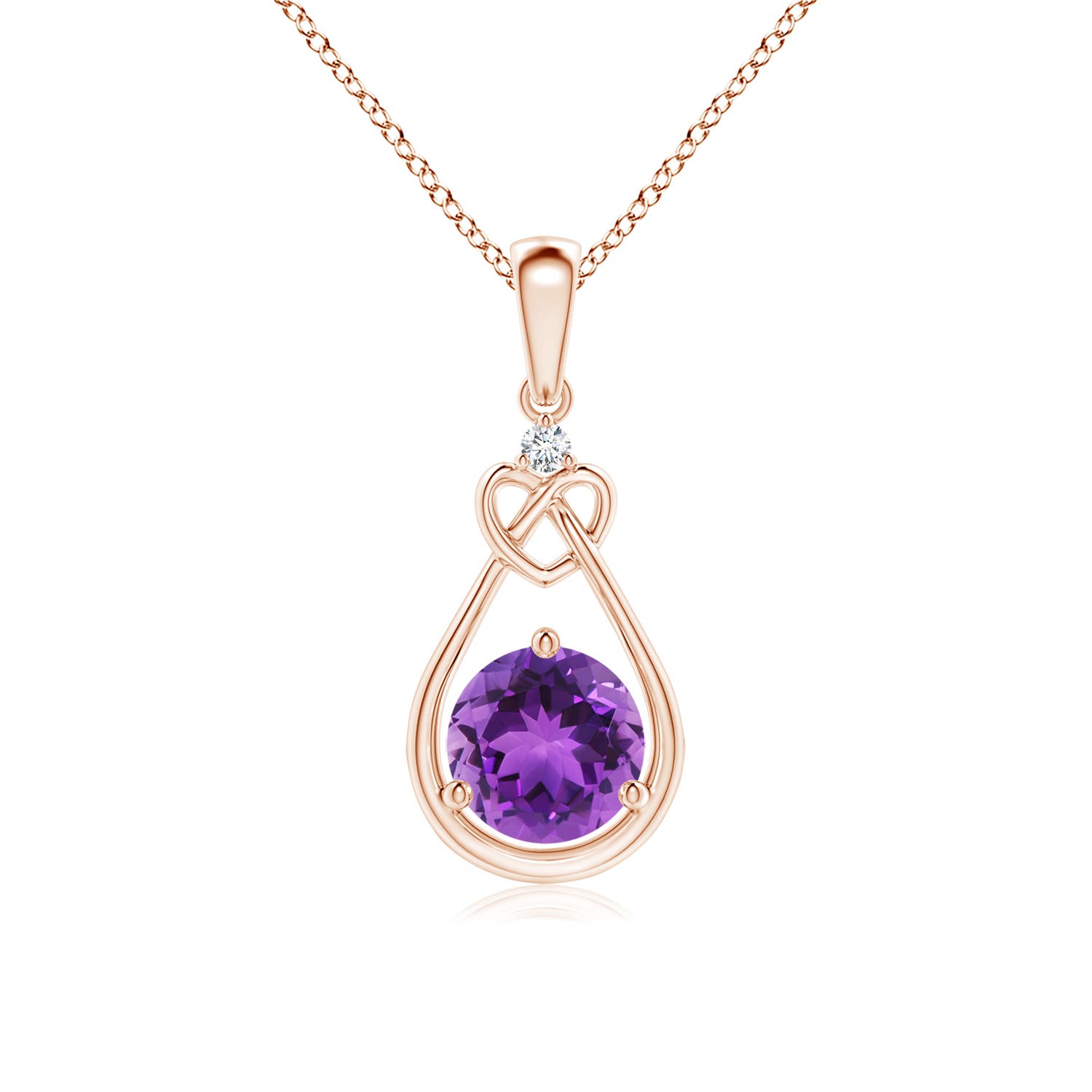 AAA - Amethyst / 0.81 CT / 14 KT Rose Gold