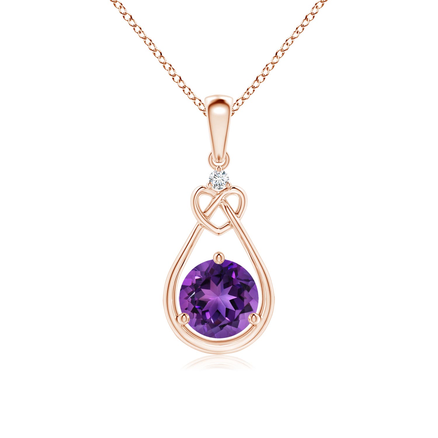 AAAA - Amethyst / 0.81 CT / 14 KT Rose Gold