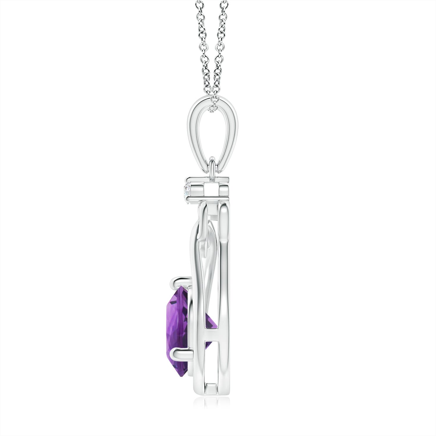 AAA - Amethyst / 1.17 CT / 14 KT White Gold