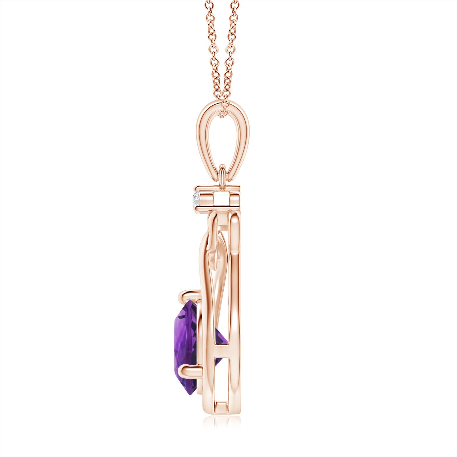 AAAA - Amethyst / 1.17 CT / 14 KT Rose Gold