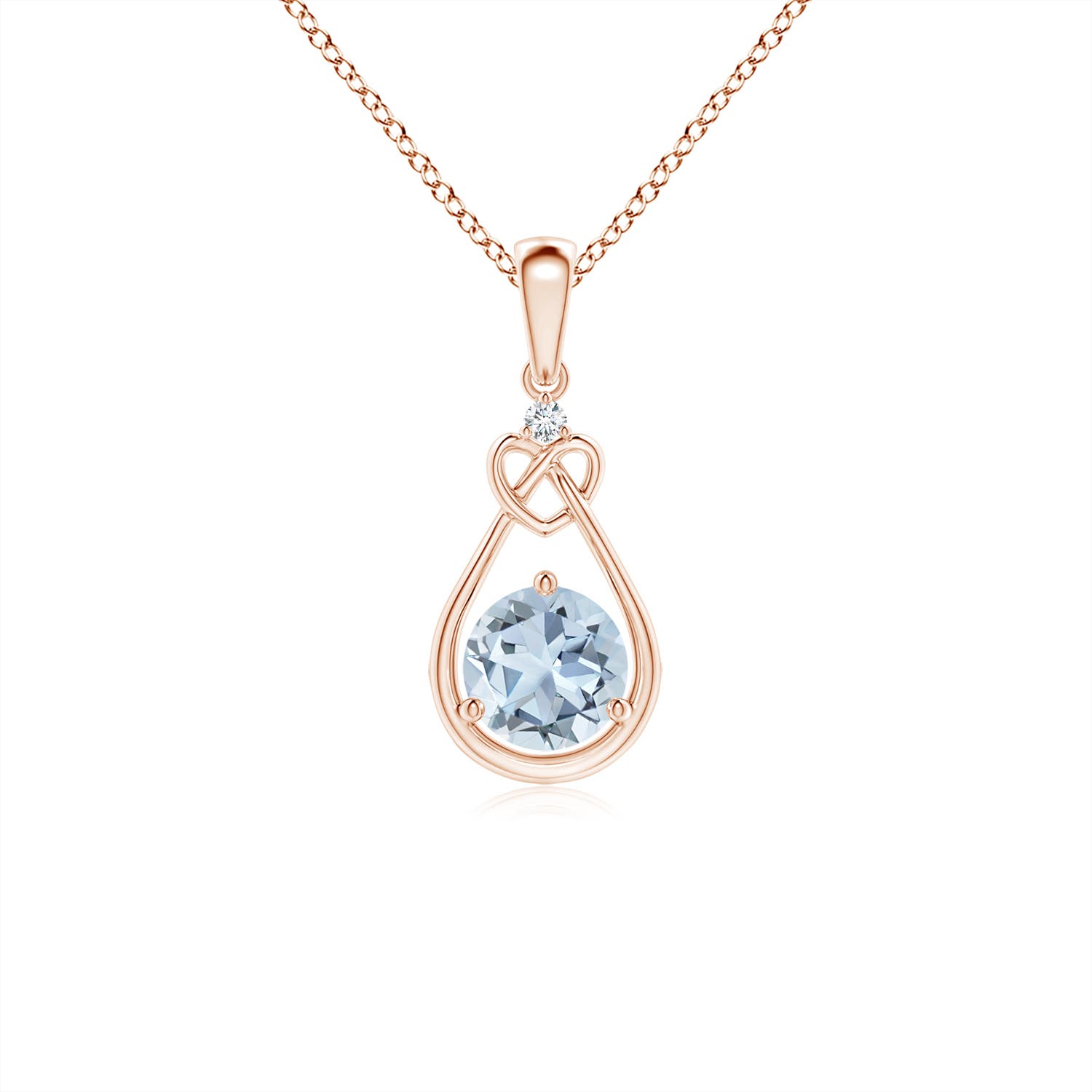 A - Aquamarine / 0.41 CT / 14 KT Rose Gold