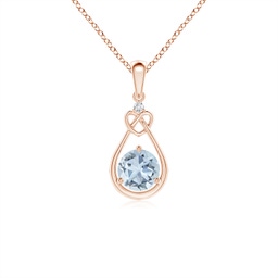 Dangle Rose Gold Aquamarine Necklaces & Pendants