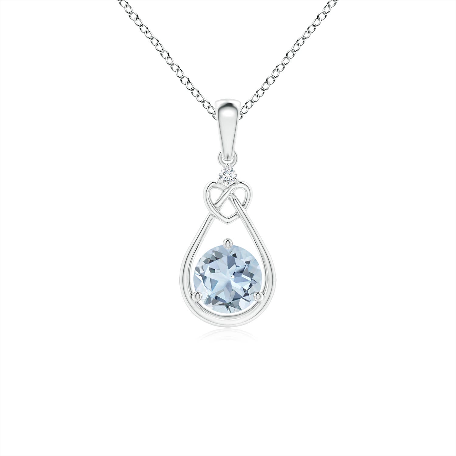 A - Aquamarine / 0.41 CT / 14 KT White Gold