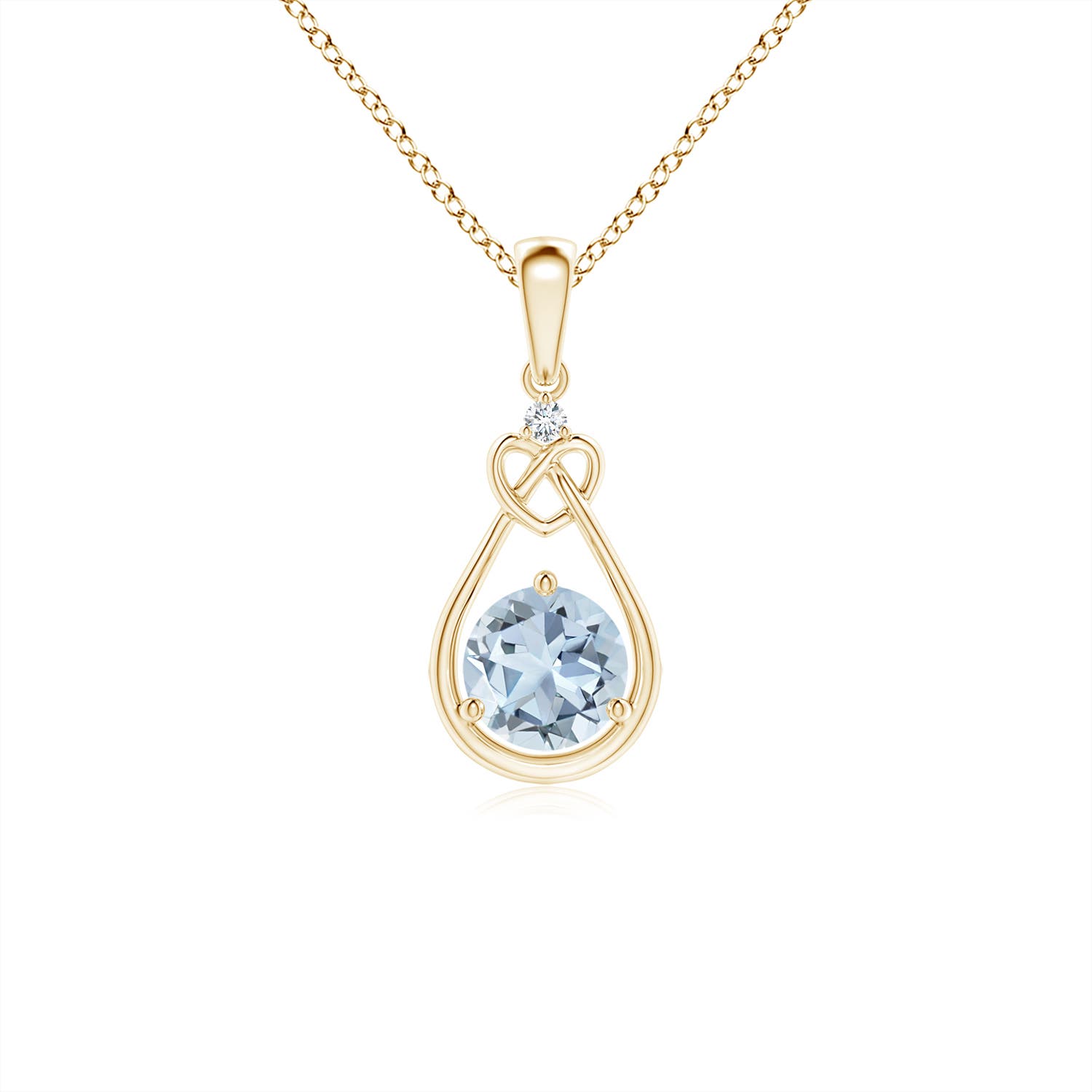 A - Aquamarine / 0.41 CT / 14 KT Yellow Gold