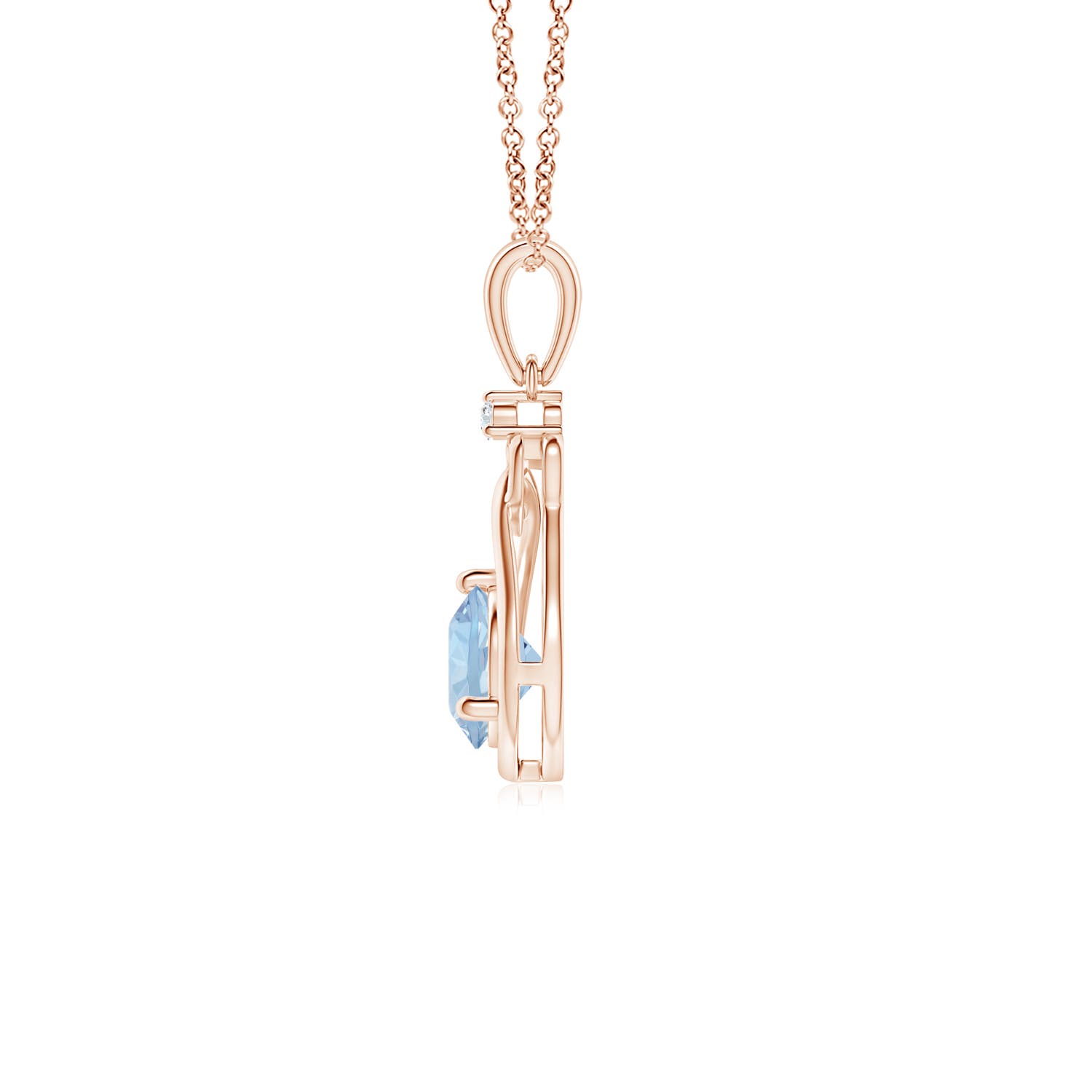 AA - Aquamarine / 0.41 CT / 14 KT Rose Gold