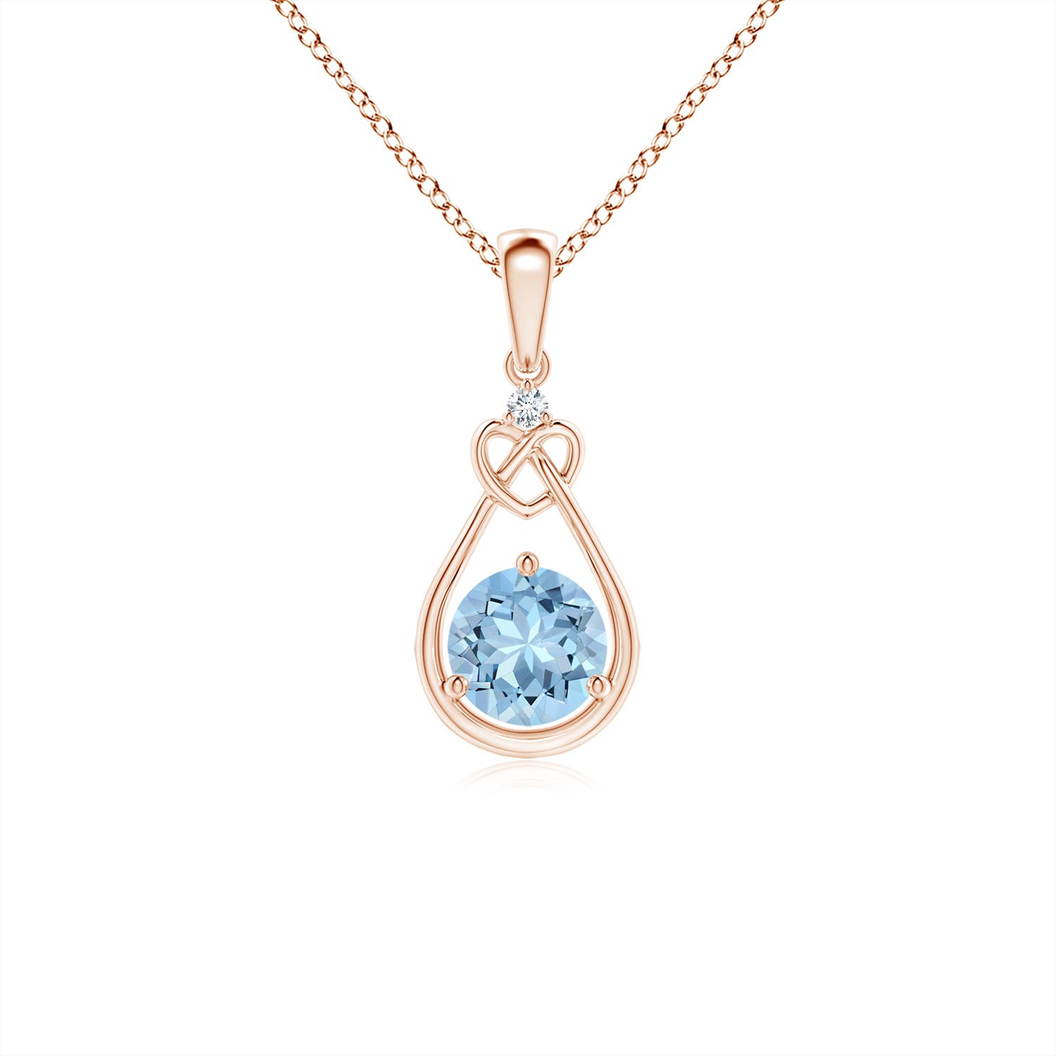 AAA - Aquamarine / 0.41 CT / 14 KT Rose Gold