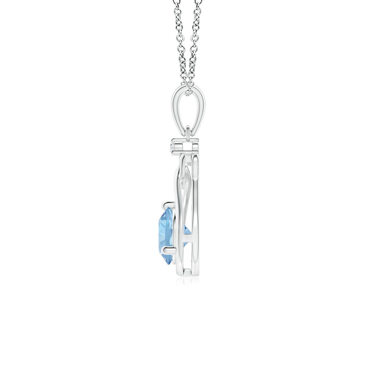 AAA - Aquamarine / 0.41 CT / 14 KT White Gold