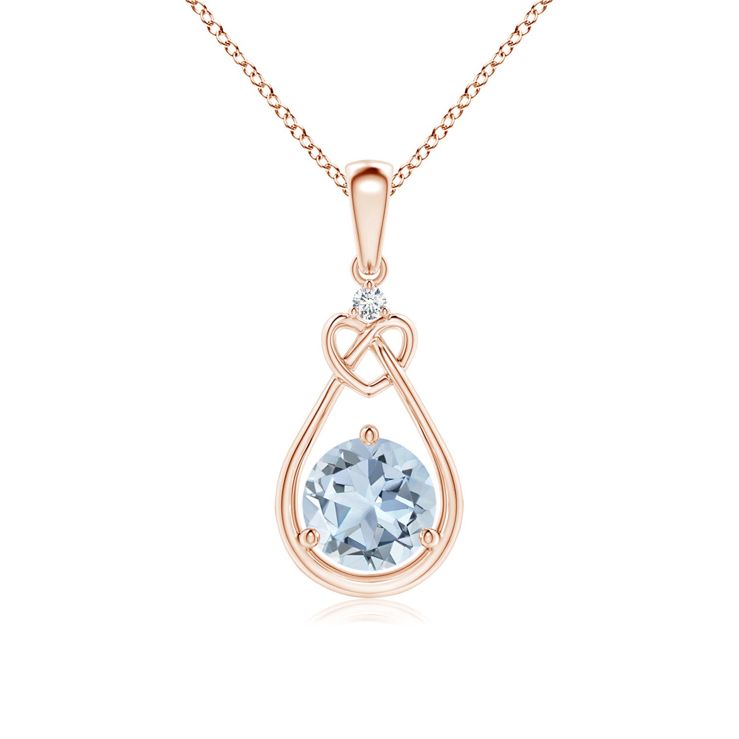 A - Aquamarine / 0.73 CT / 14 KT Rose Gold