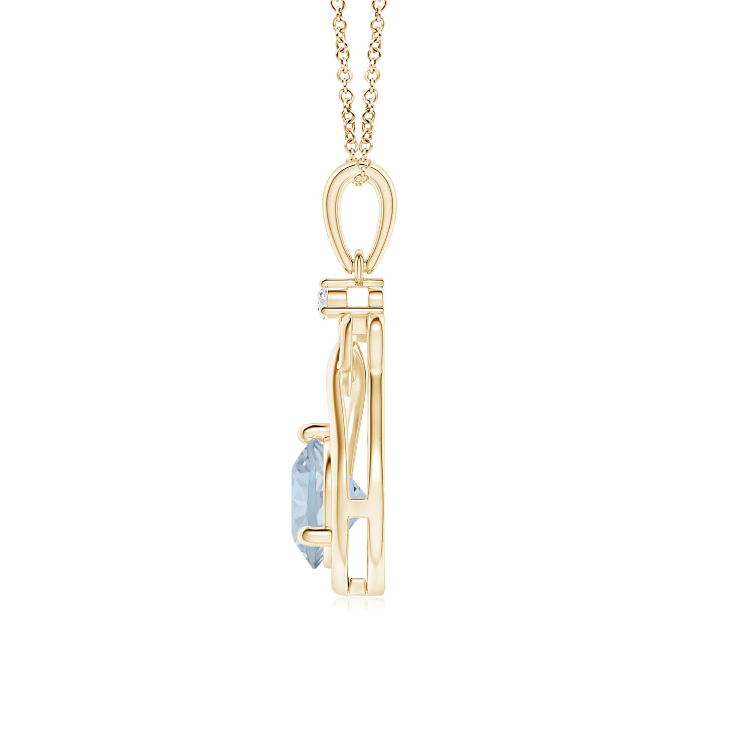 A - Aquamarine / 0.73 CT / 14 KT Yellow Gold