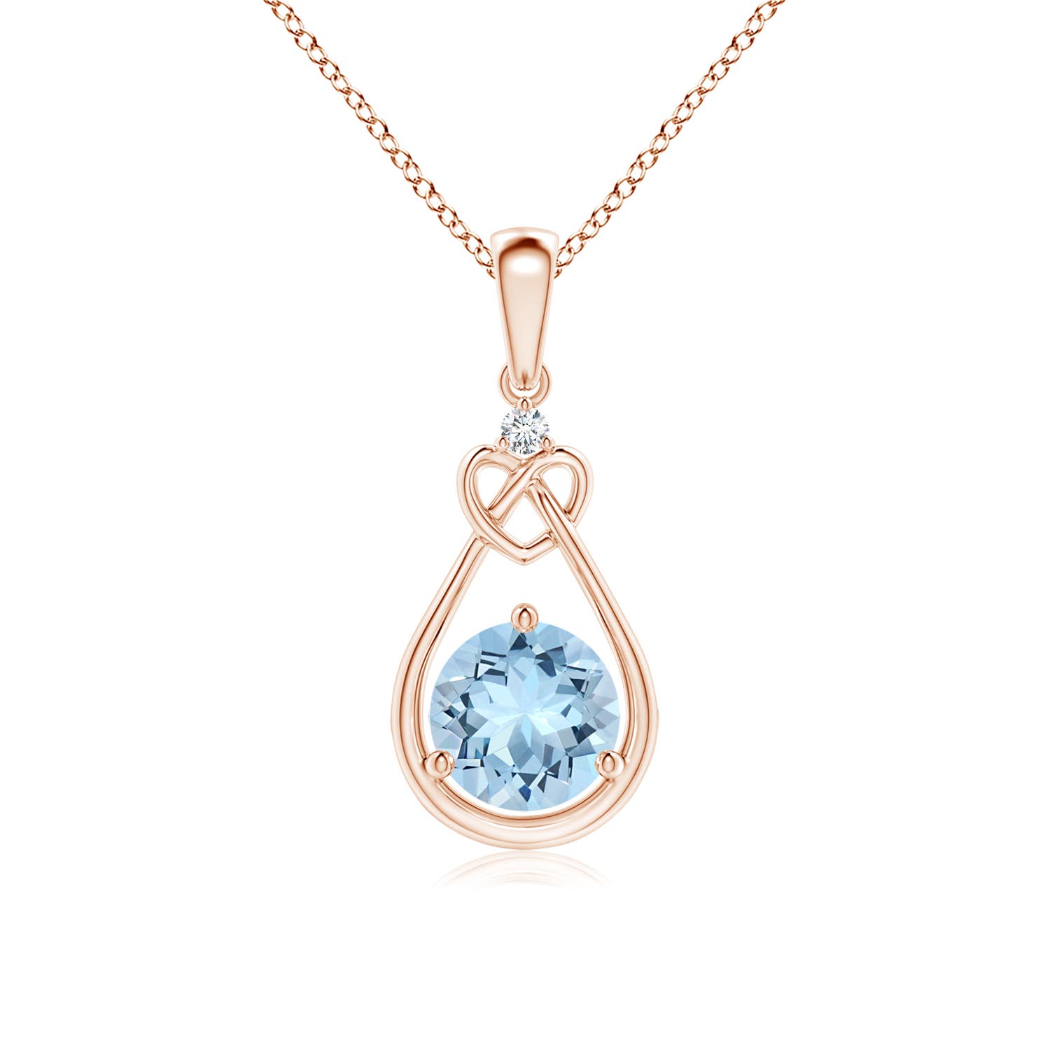 AAA - Aquamarine / 0.73 CT / 14 KT Rose Gold