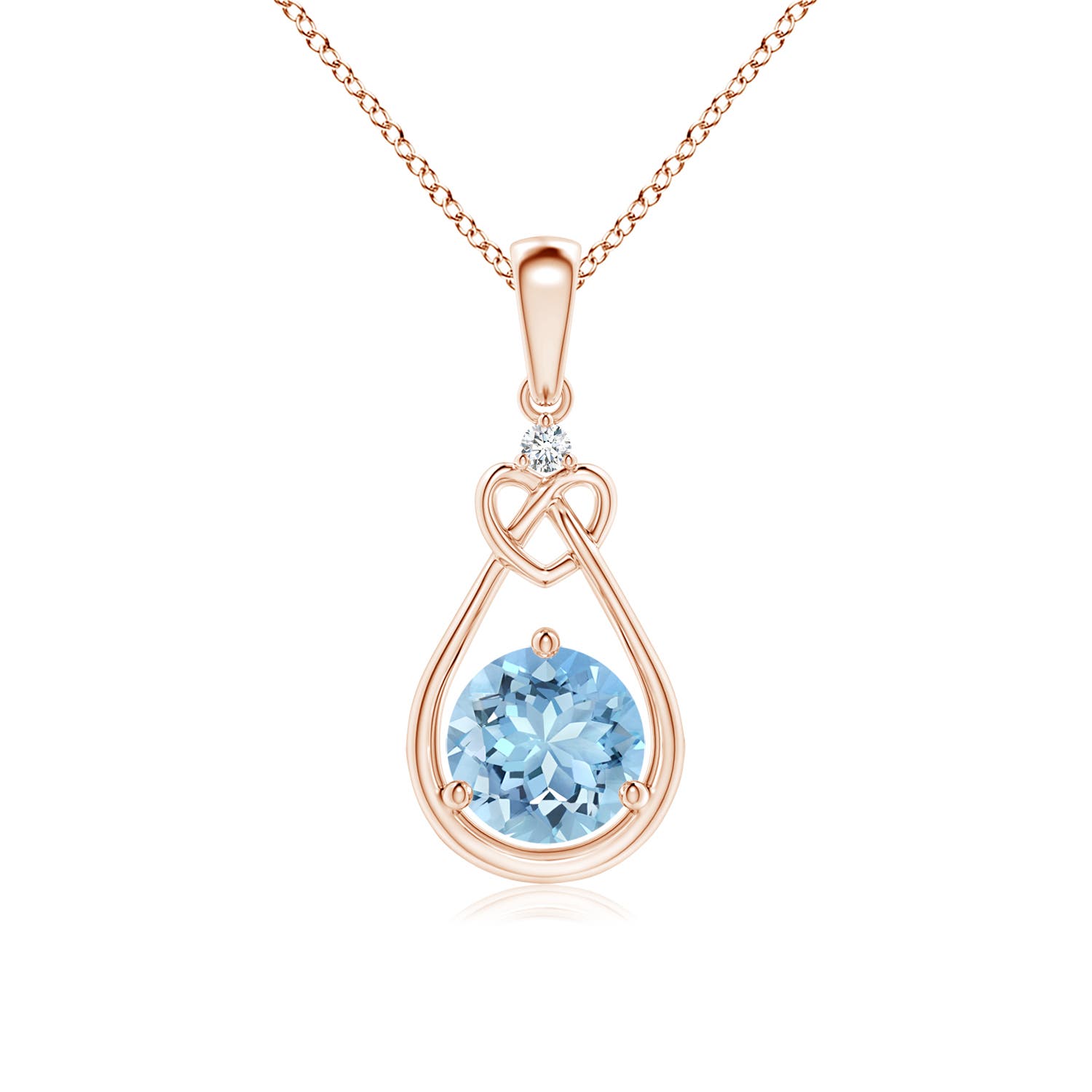 AAAA - Aquamarine / 0.73 CT / 14 KT Rose Gold