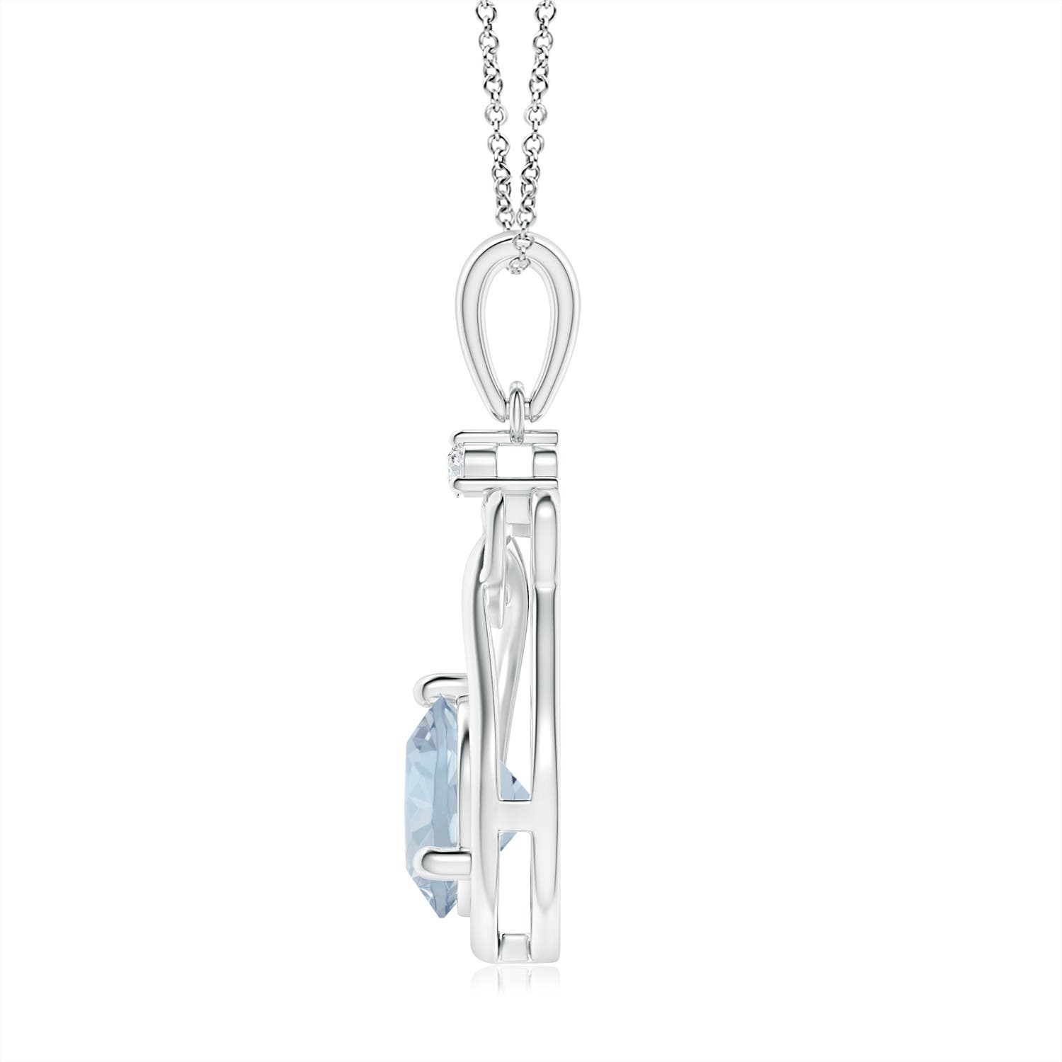 A - Aquamarine / 1.14 CT / 14 KT White Gold