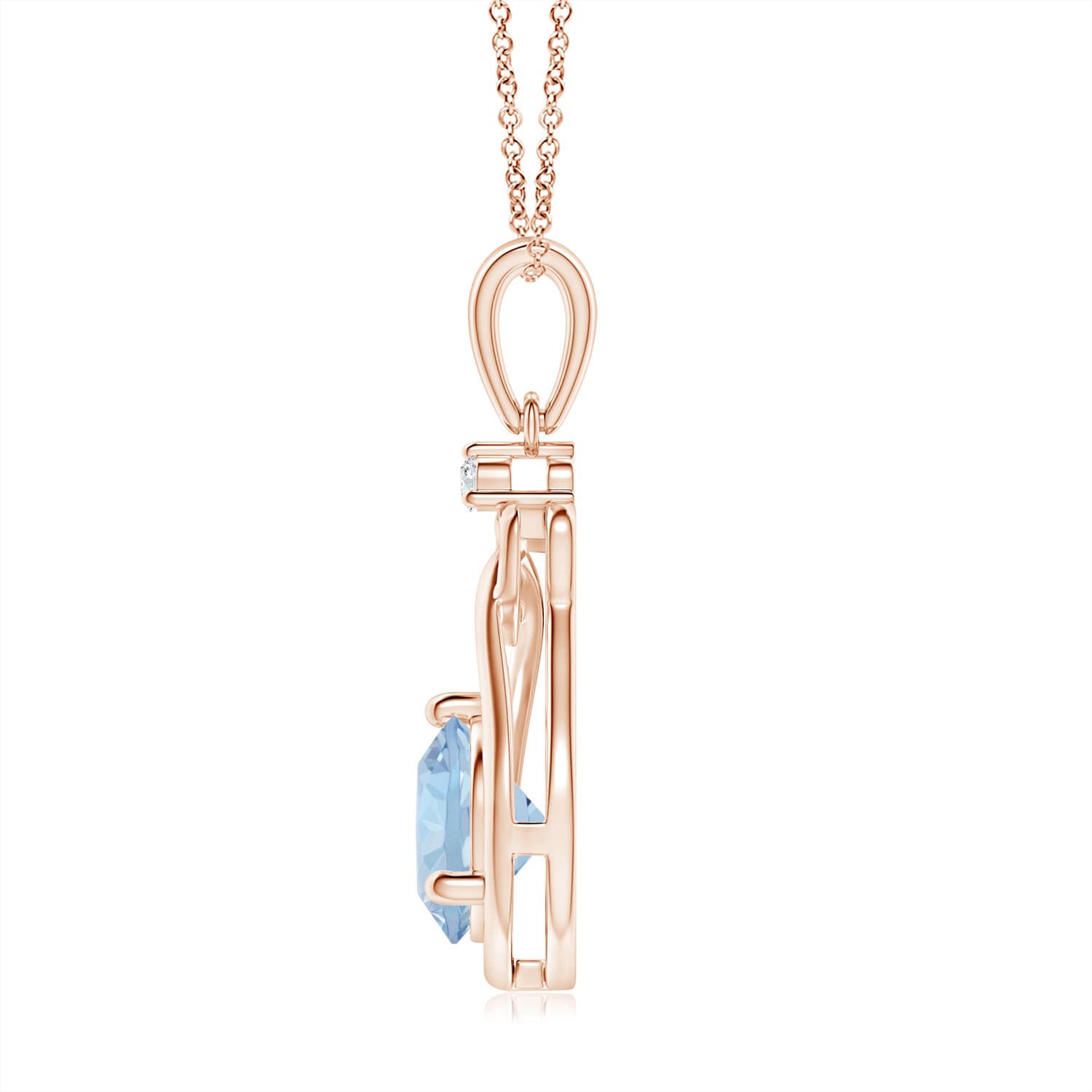 AA - Aquamarine / 1.14 CT / 14 KT Rose Gold