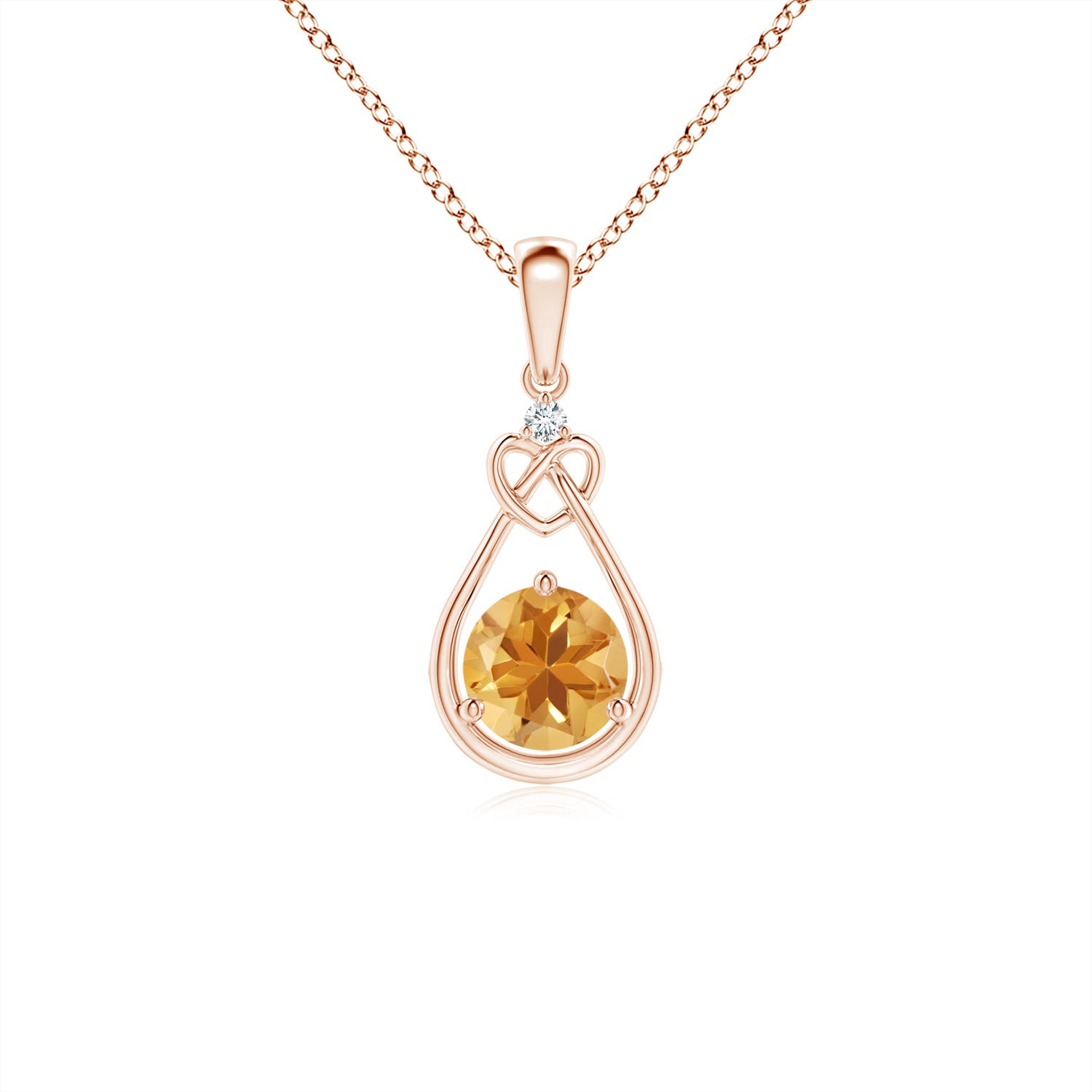 A - Citrine / 0.46 CT / 14 KT Rose Gold