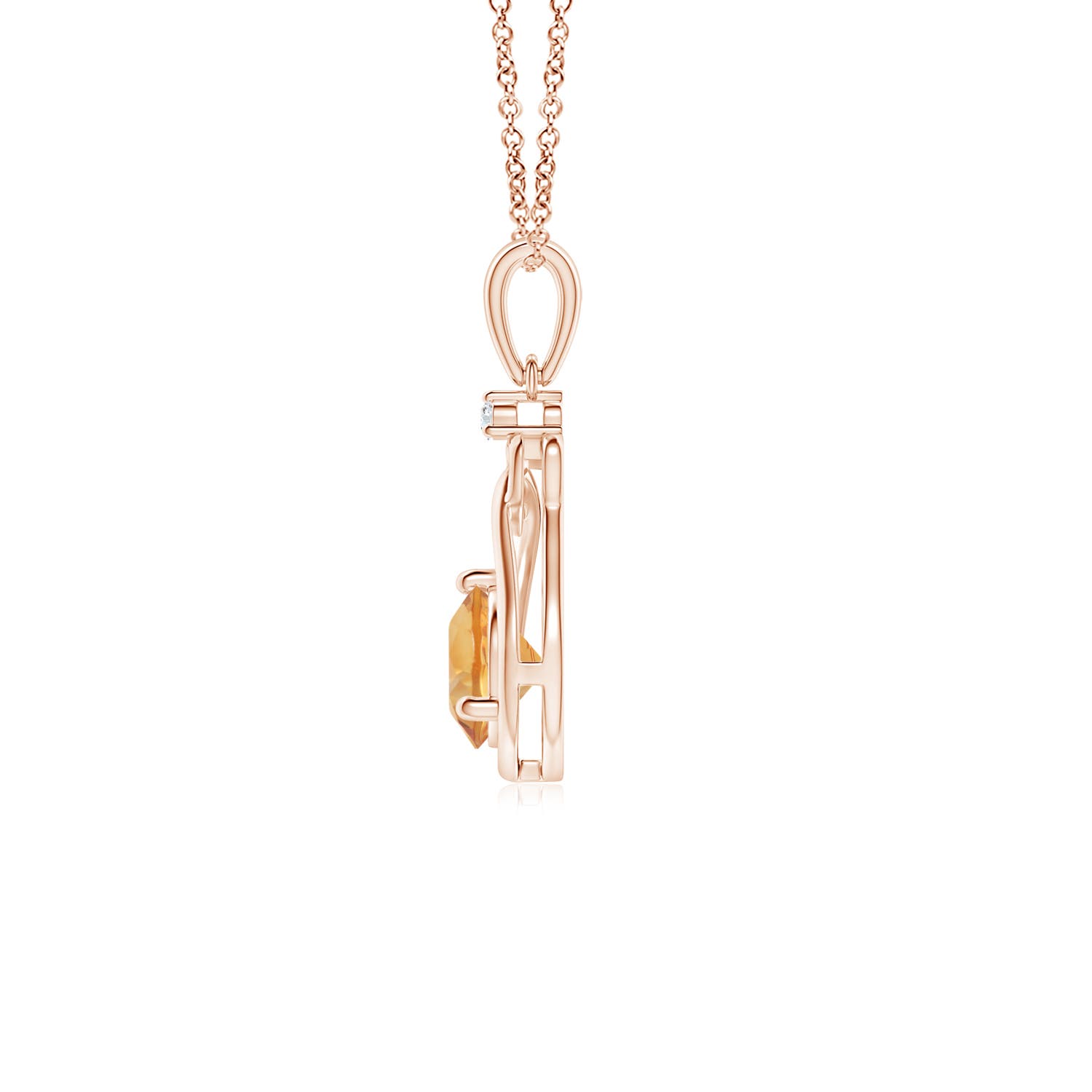 A - Citrine / 0.46 CT / 14 KT Rose Gold