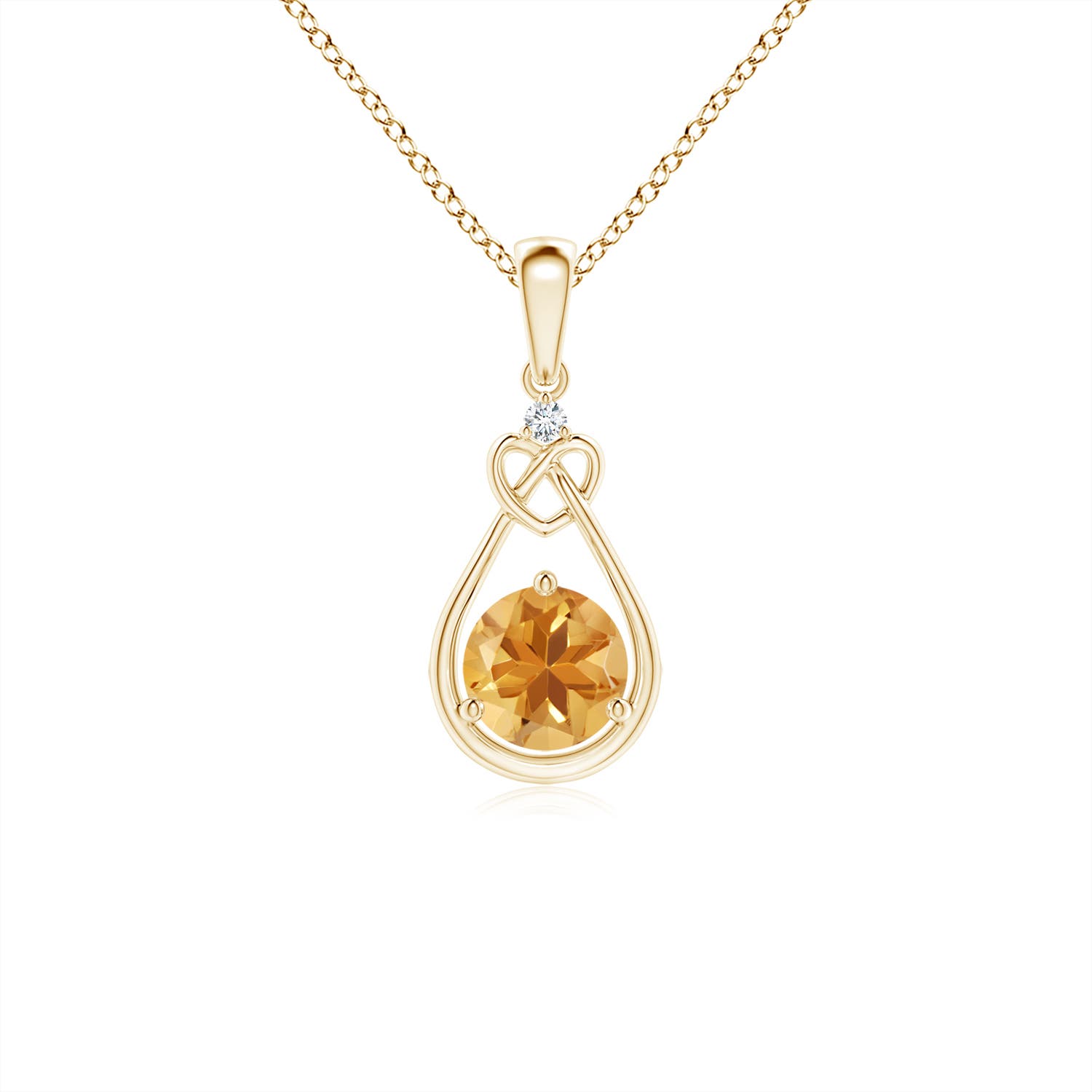 A - Citrine / 0.46 CT / 14 KT Yellow Gold