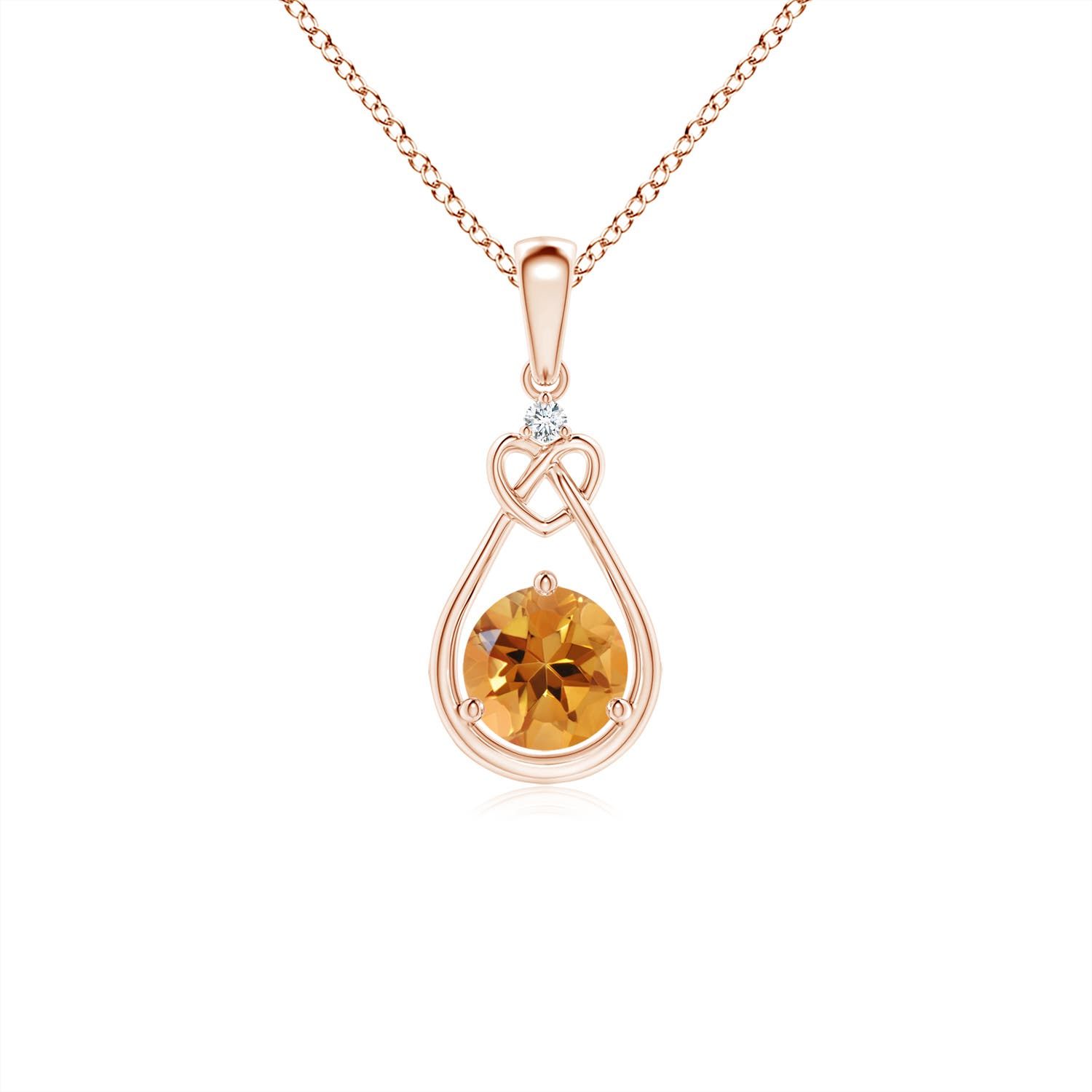 AA - Citrine / 0.46 CT / 14 KT Rose Gold