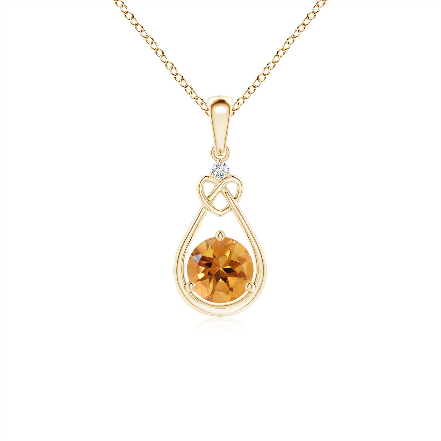 AA - Citrine / 0.46 CT / 14 KT Yellow Gold