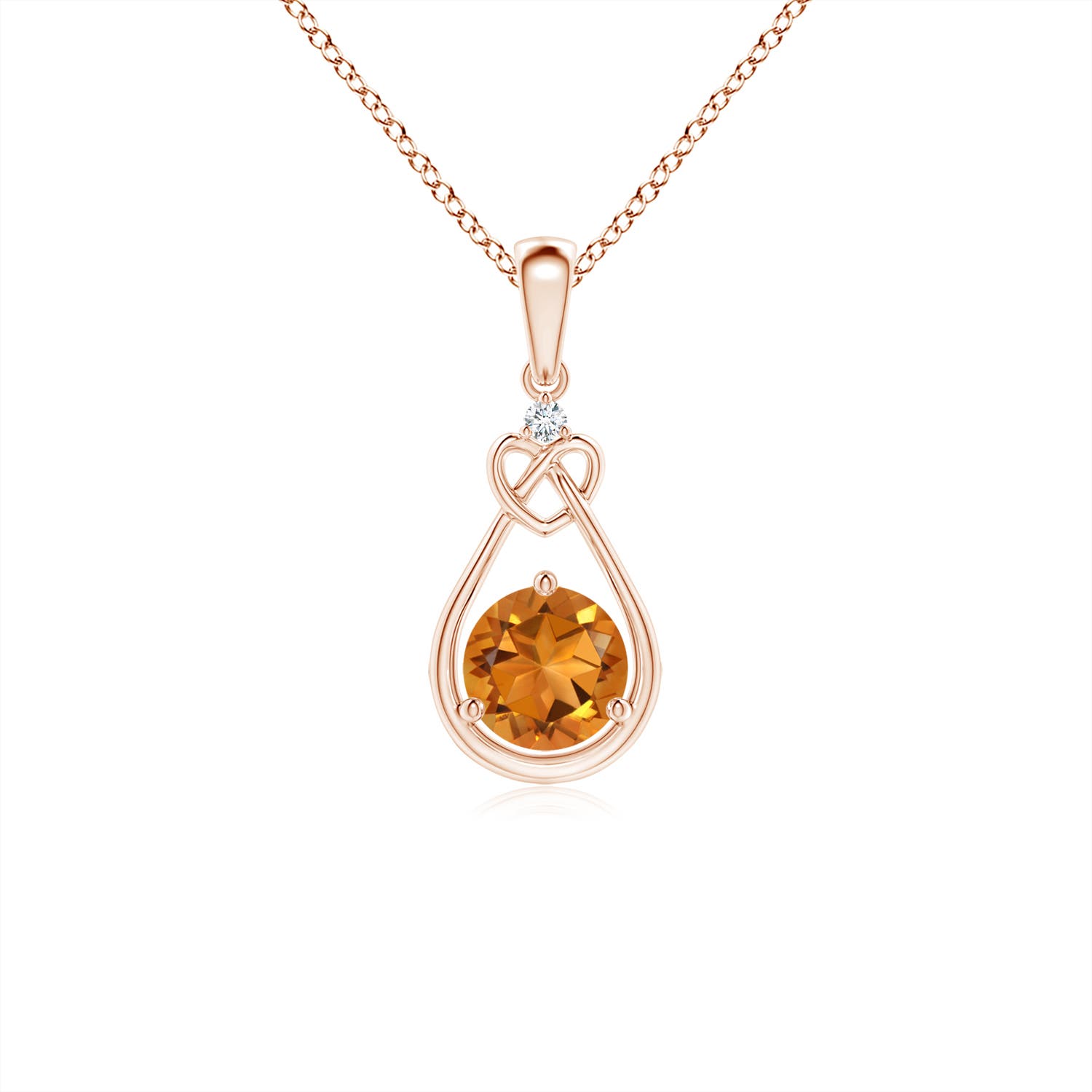 AAA - Citrine / 0.46 CT / 14 KT Rose Gold