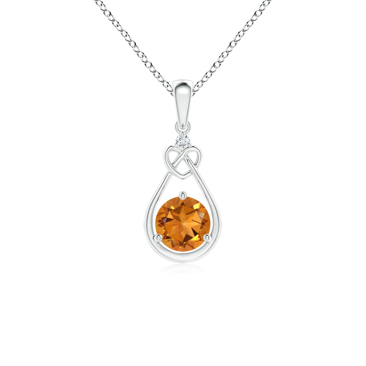 AAA - Citrine / 0.46 CT / 14 KT White Gold