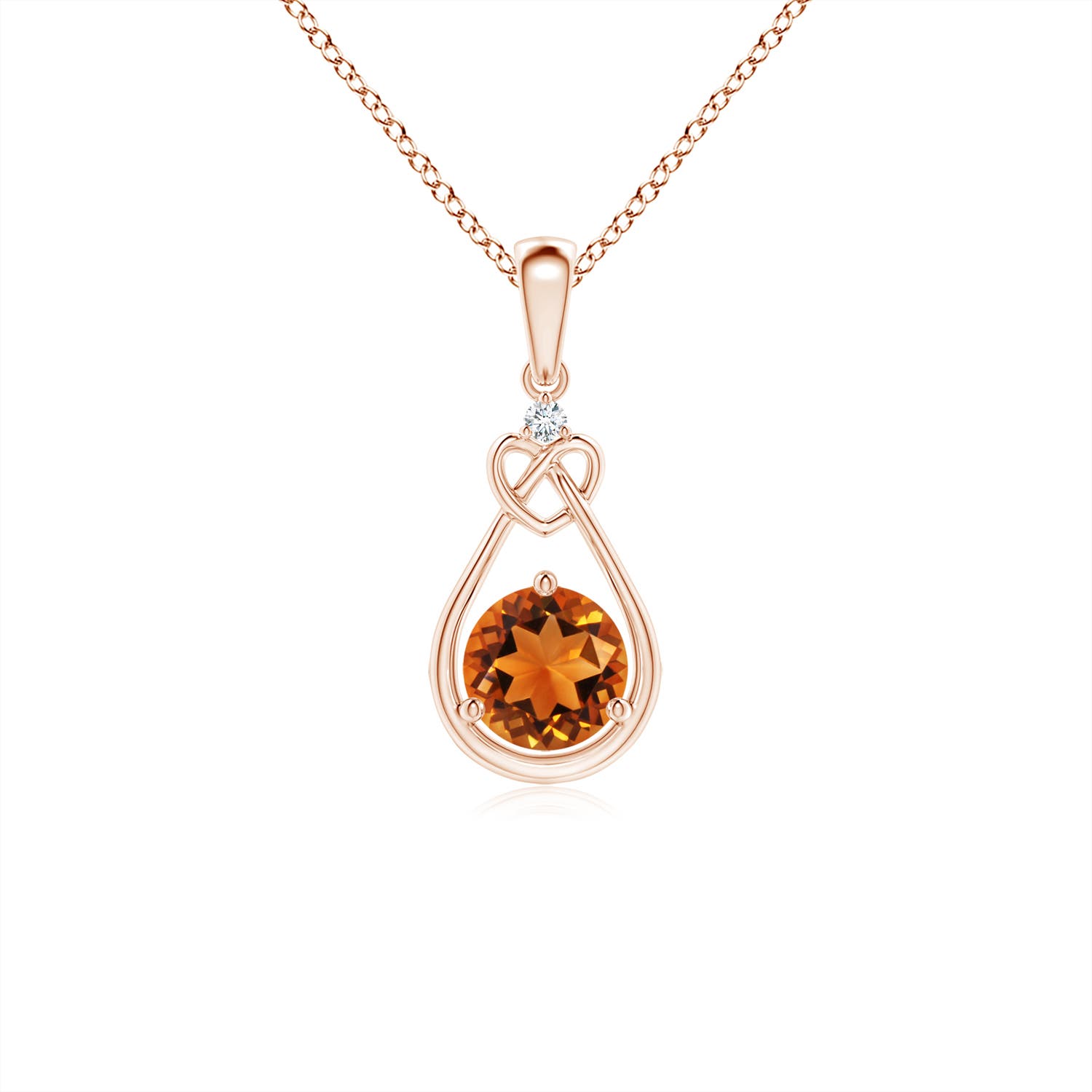 AAAA - Citrine / 0.46 CT / 14 KT Rose Gold