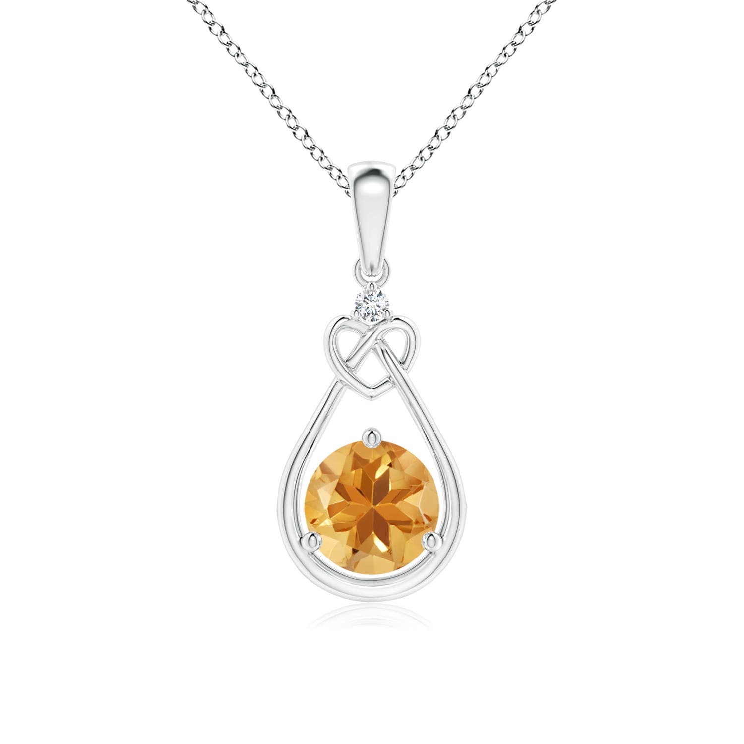 A - Citrine / 0.71 CT / 14 KT White Gold