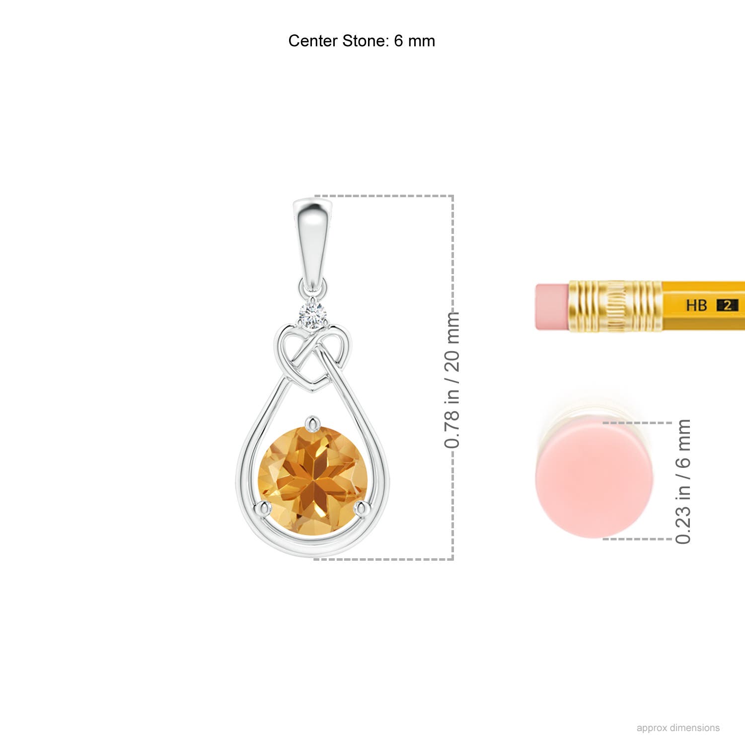 A - Citrine / 0.71 CT / 14 KT White Gold