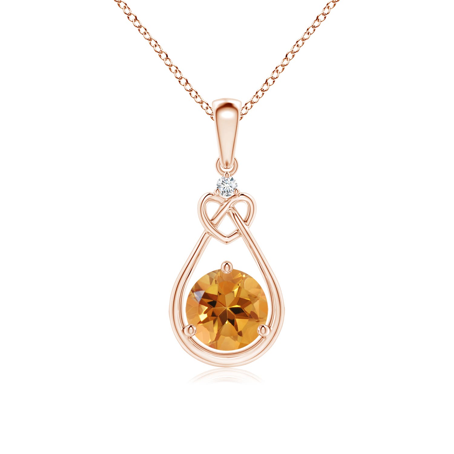 AA - Citrine / 0.71 CT / 14 KT Rose Gold