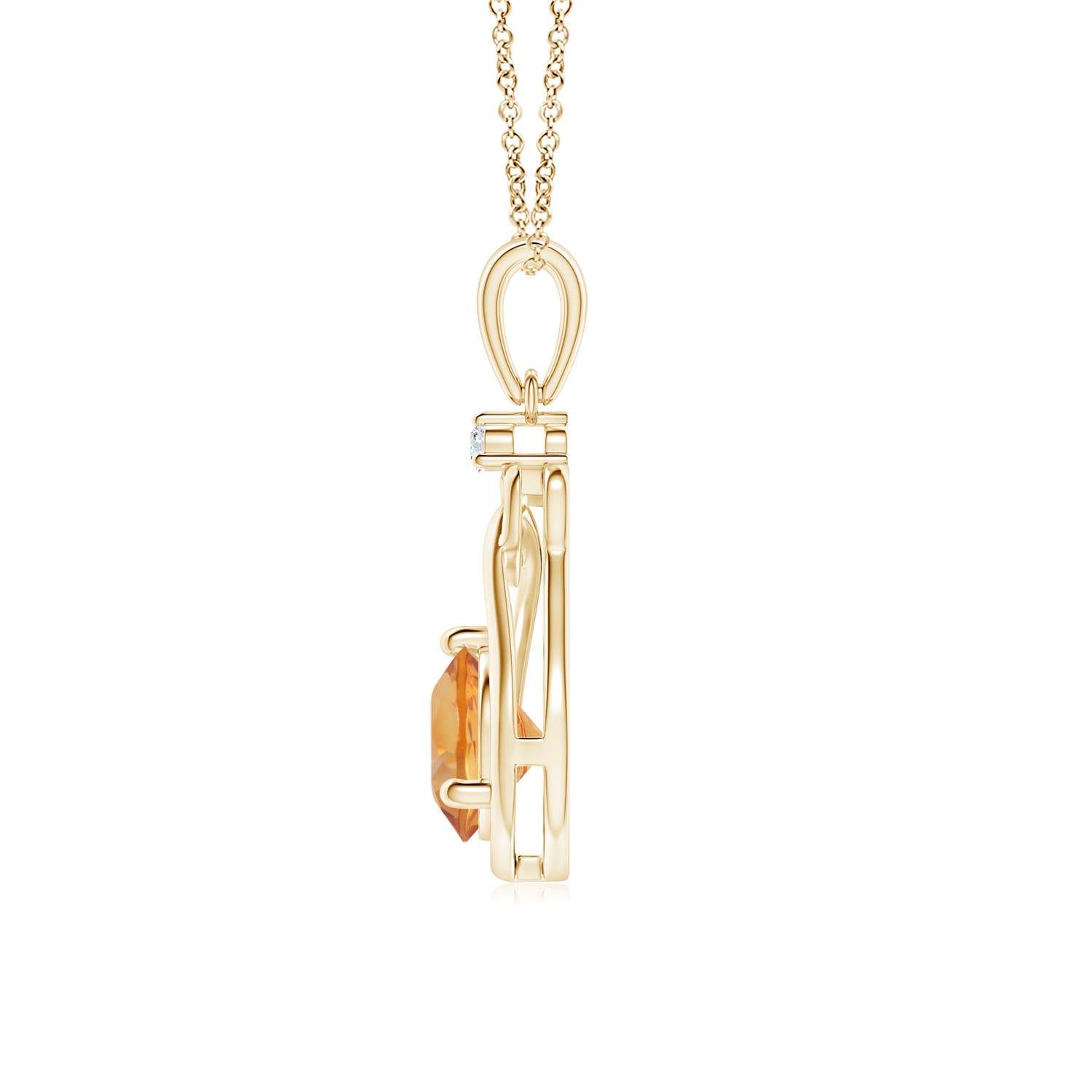 AA - Citrine / 0.71 CT / 14 KT Yellow Gold