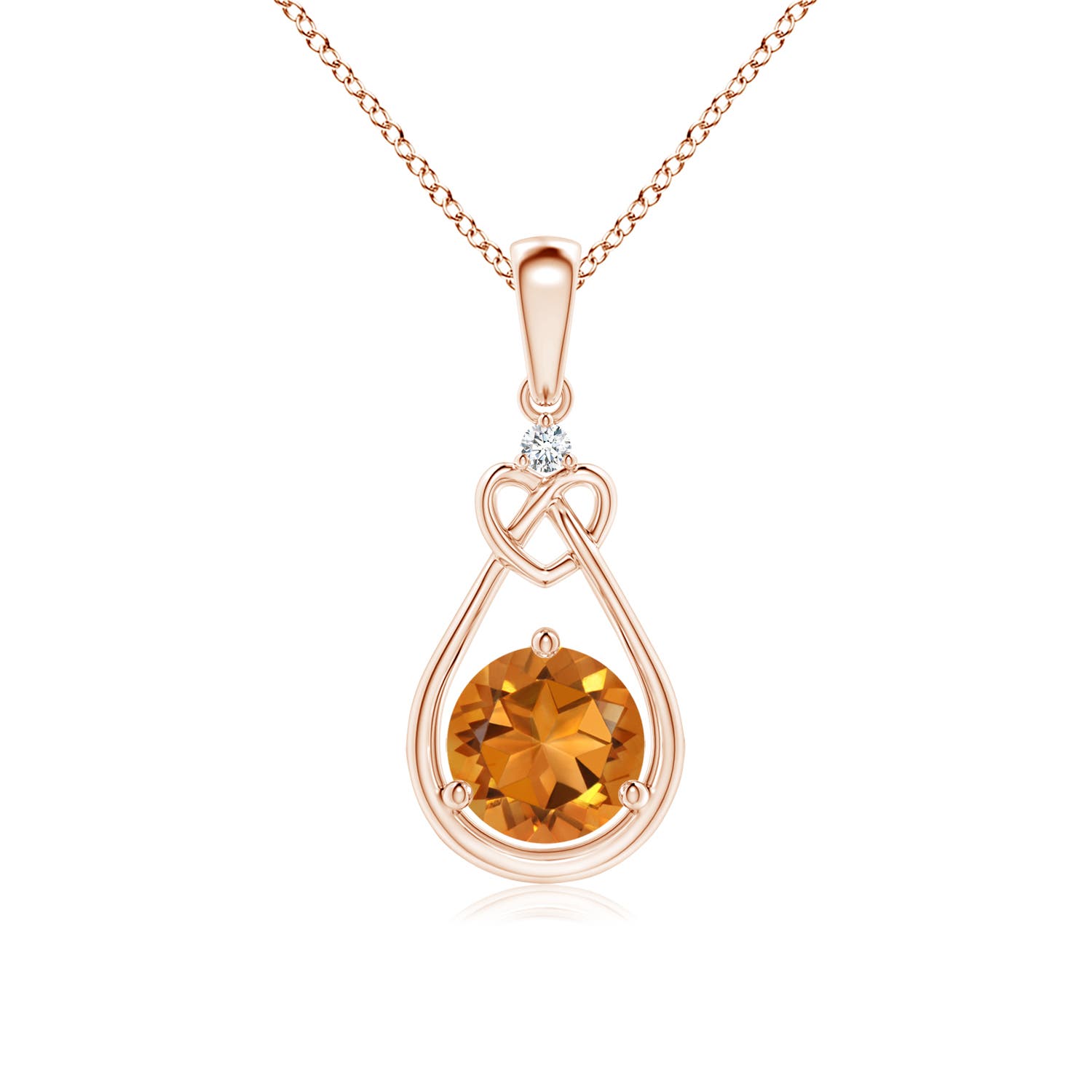 AAA - Citrine / 0.71 CT / 14 KT Rose Gold