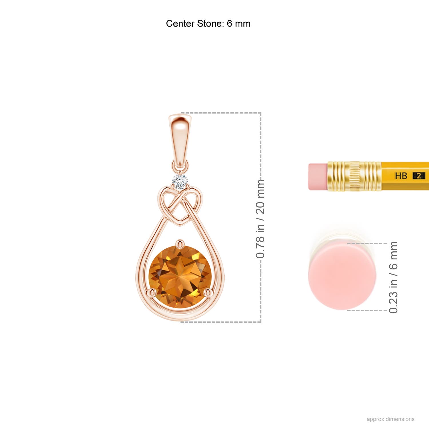 AAA - Citrine / 0.71 CT / 14 KT Rose Gold